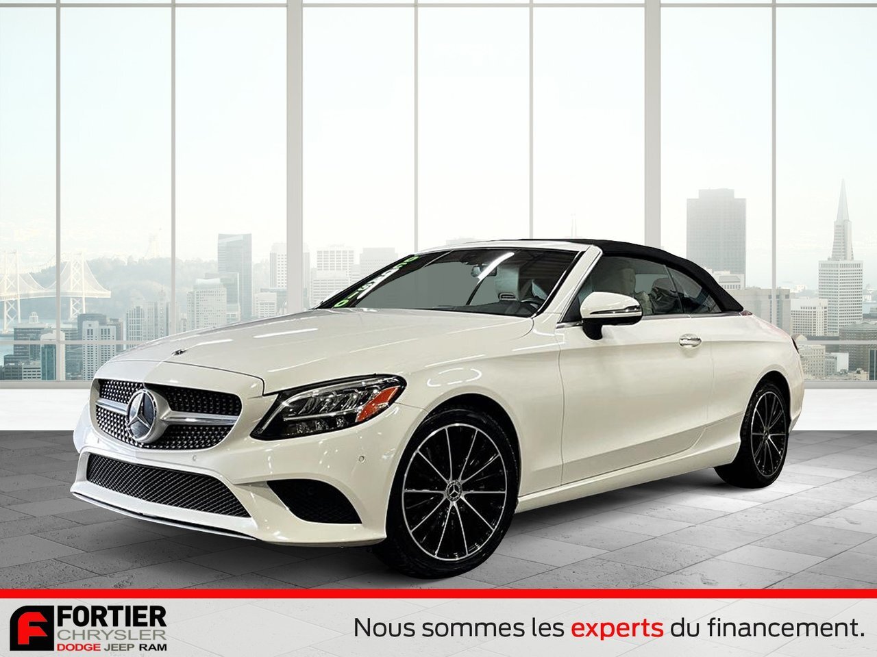 2019 Mercedes-Benz C-Class C300 4MATIC + CONVERTIBLE + LEATHER + GPS + MAGS /