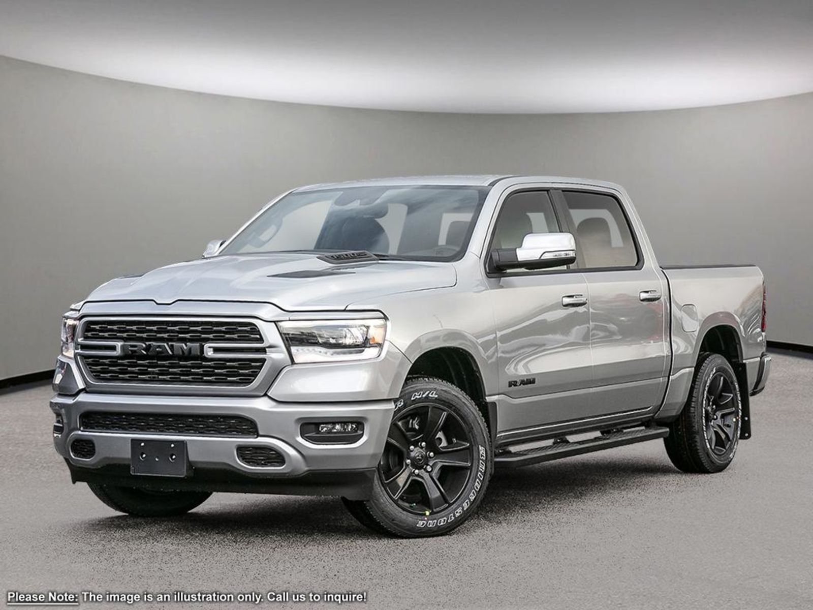 2023 Ram 1500 SPORT IN BILLET SILVER EQUIPPED WITH A 5.7L HEMI V