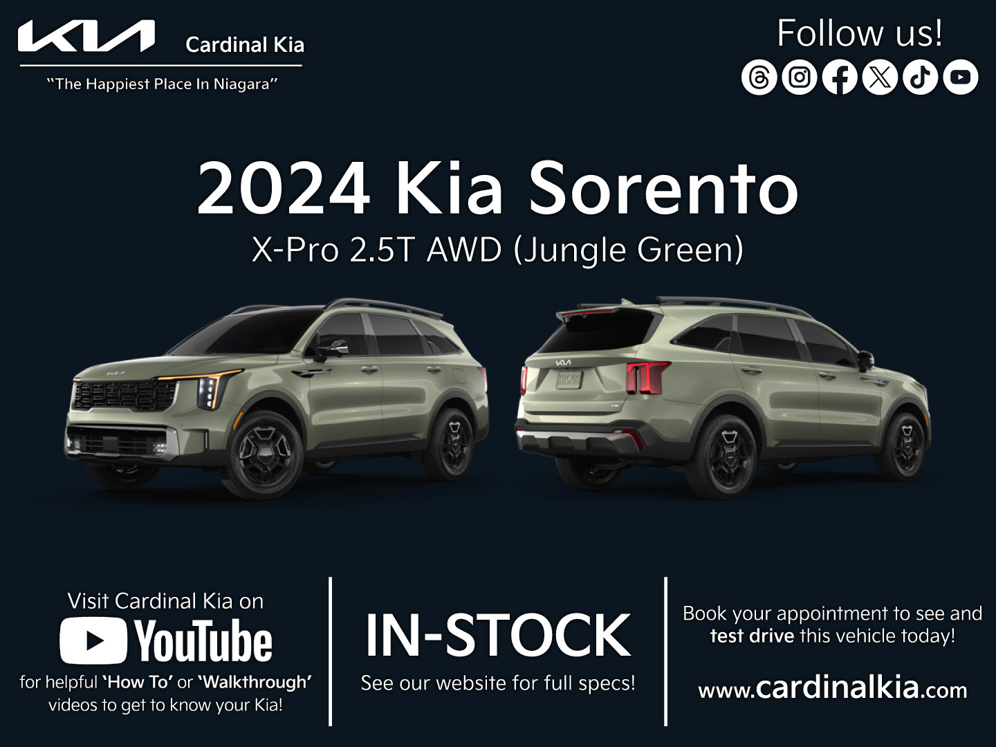 2024 Kia Sorento X-Pro 2.5T AWD w/ Black Interior
