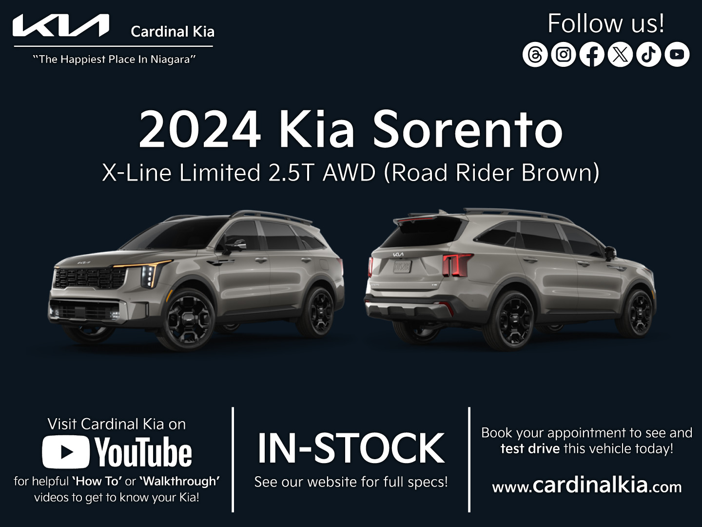 2024 Kia Sorento X-Line Limited AWD w/ Black Interior