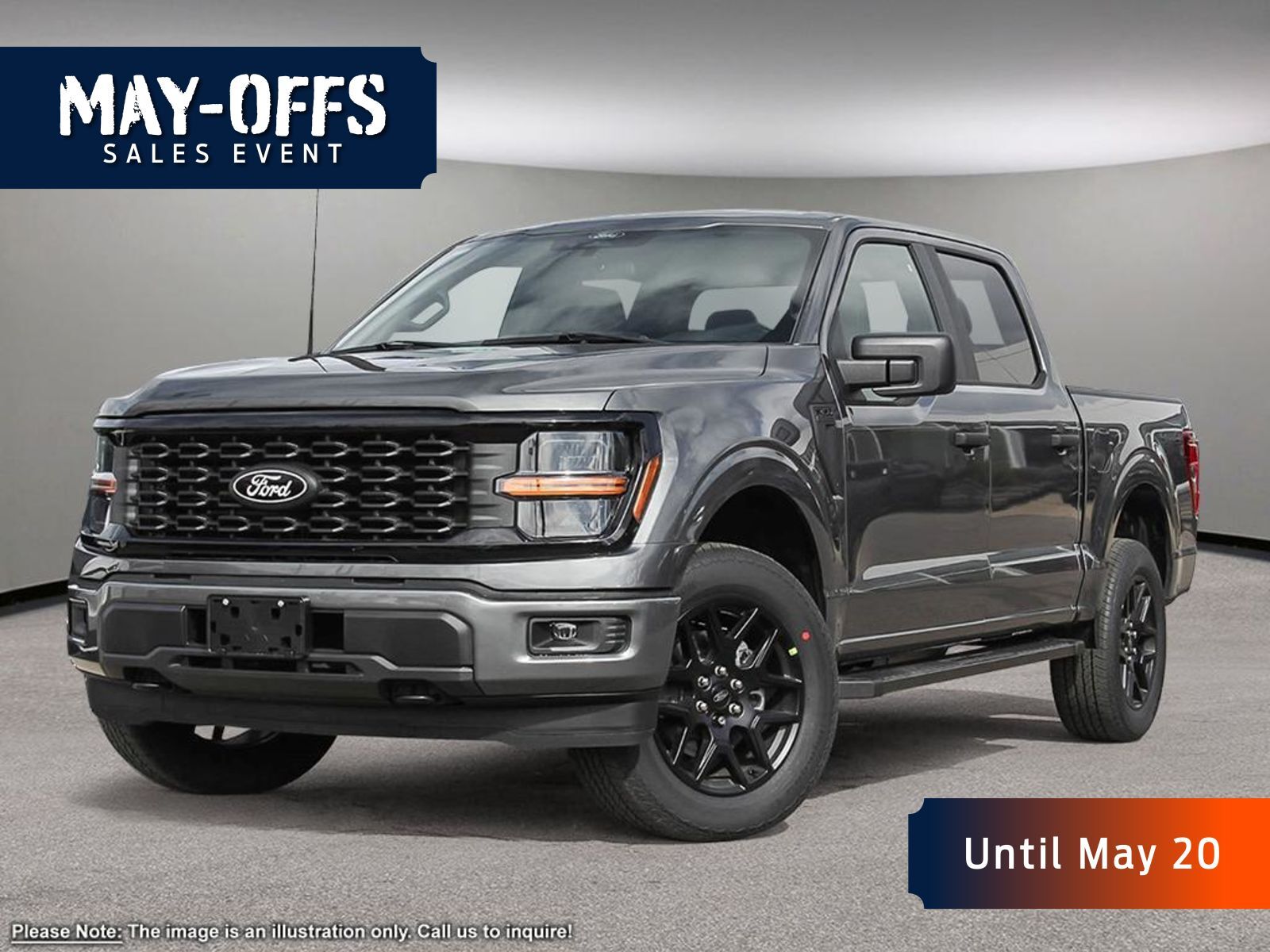 2024 Ford F-150 STX SERIES, 2.7L, ECOBOOST ENG, BLACK APPEARANCE P