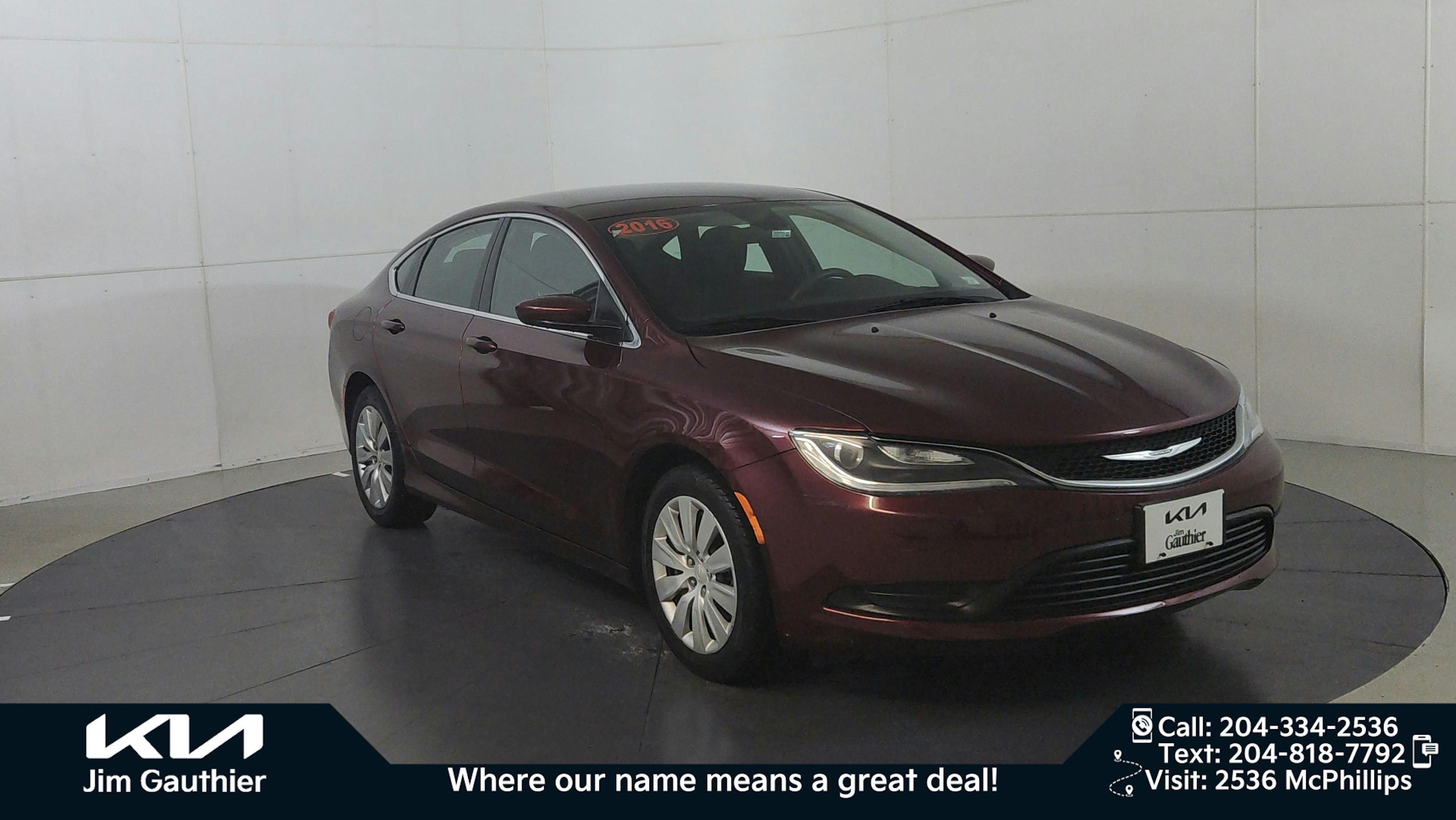 2016 Chrysler 200 LX FWD, Accident free, low km, local trade