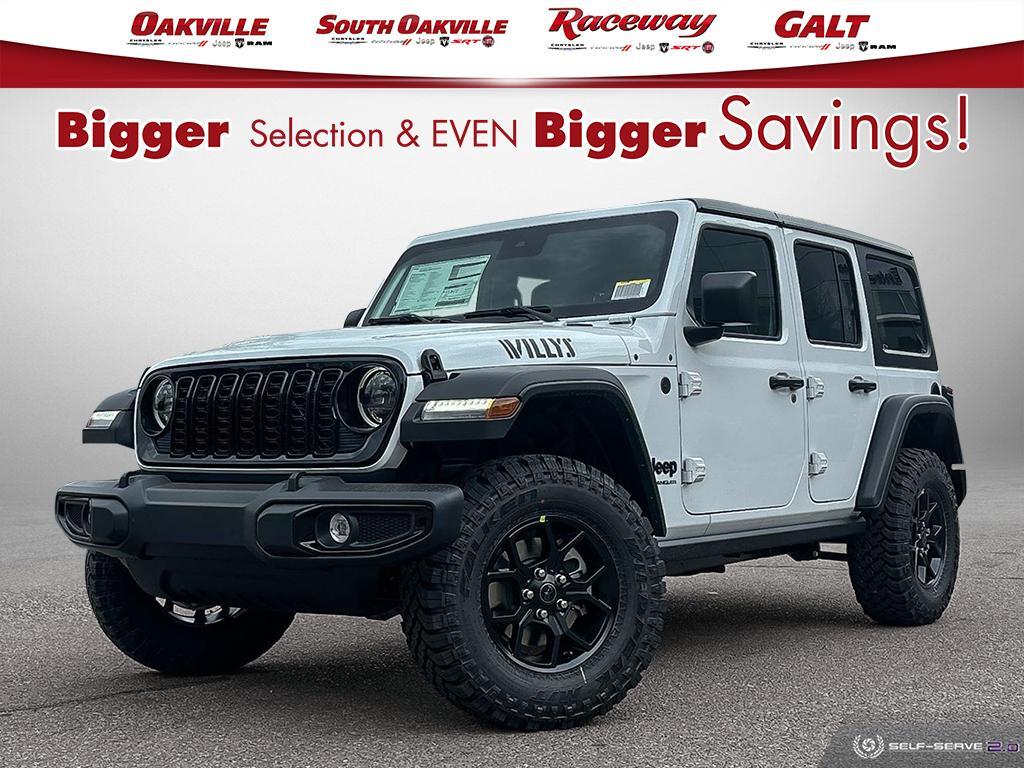 2024 Jeep Wrangler WILLYS | 4-DOOR | V6 | 4X4 | WHITE | SAFETY GROUP 