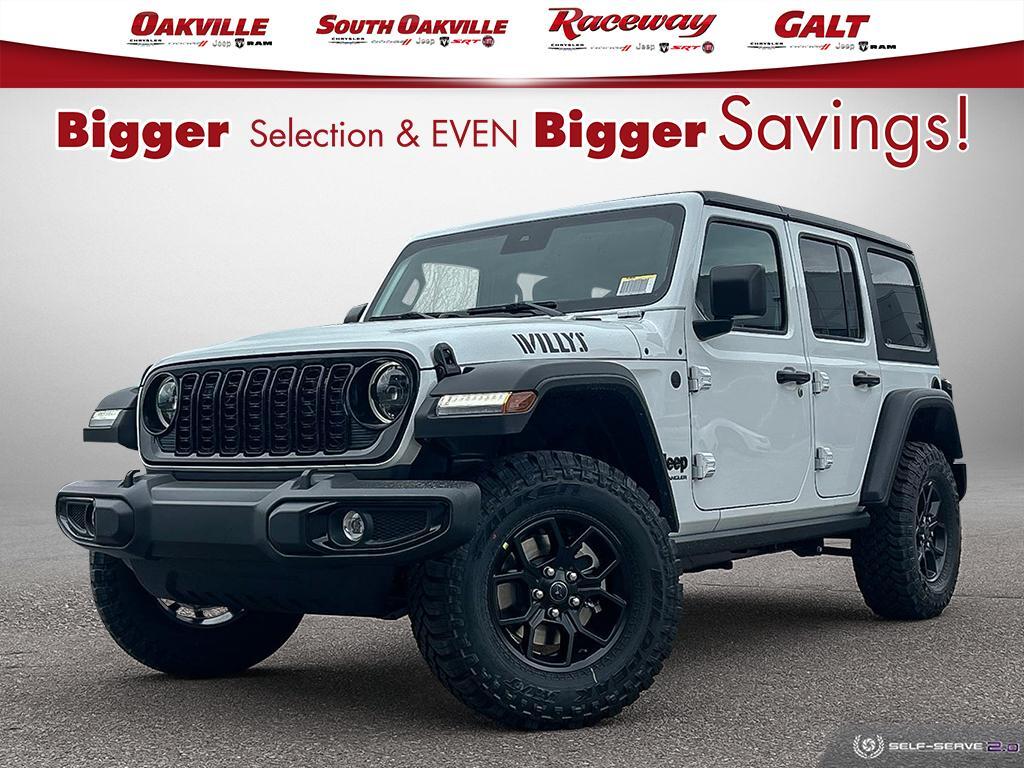 2024 Jeep Wrangler WILLYS | 4-DOOR | 4X4 | WHITE | V6 | SAFETY GROUP 