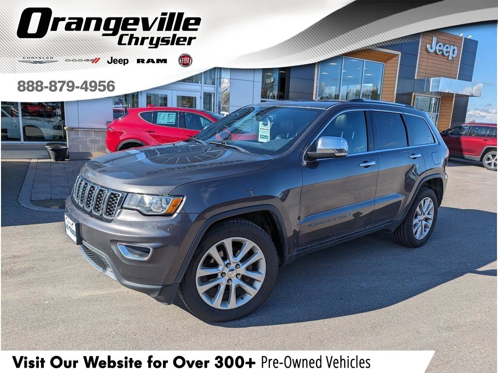 2017 Jeep Grand Cherokee LimitedLIMITED 4X4, NAV, ROOF, HTD LEATHER, CERTIF
