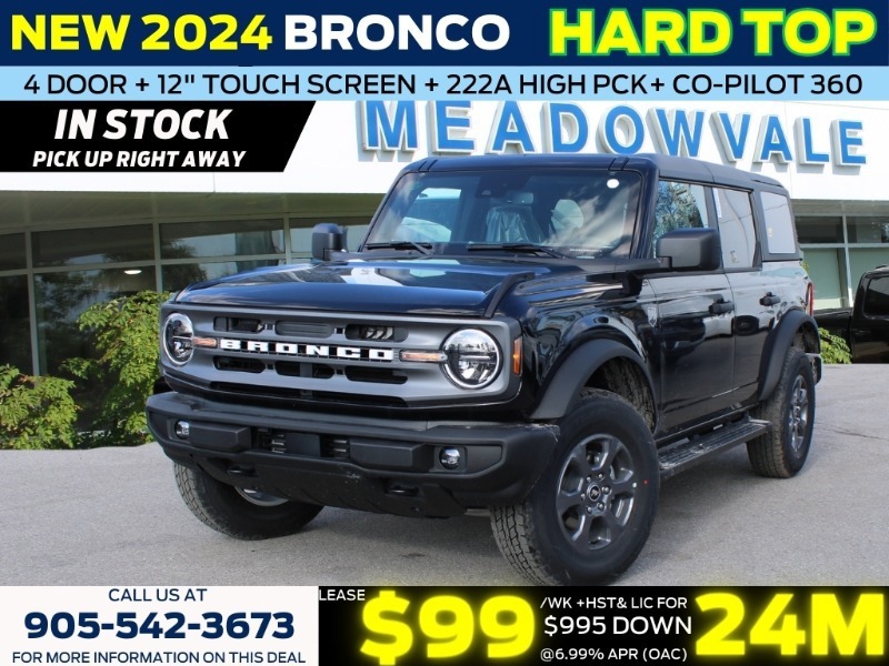2024 Ford Bronco Big Bend - 222A PACK  DUAL ZONE AC  12 SCREEN  MOR
