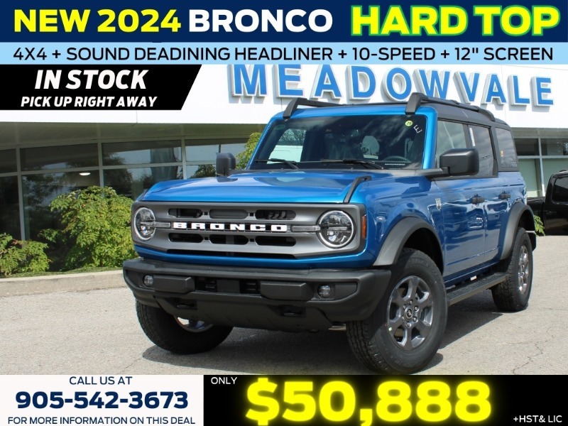 2024 Ford Bronco Big Bend - HARD TOP  WELL EQUIPED  12 TOUCH SCREEN