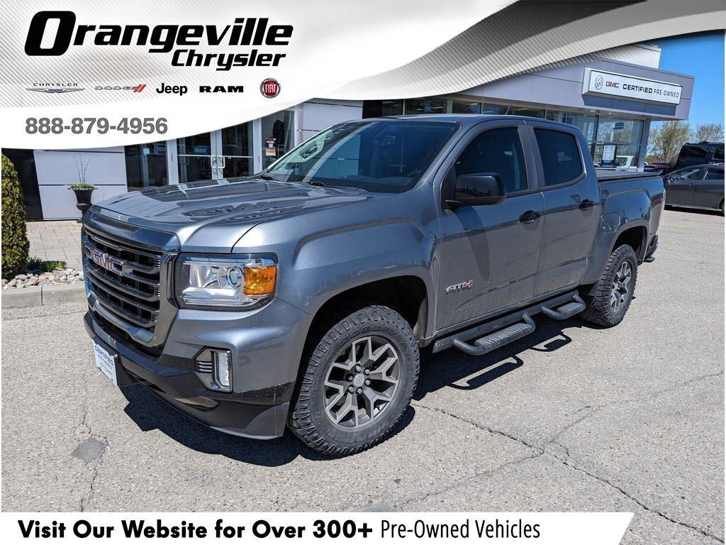 2021 GMC Canyon AT4 W/LEATHER, CREW 4X4, HTD LEATHER, REMOTE START