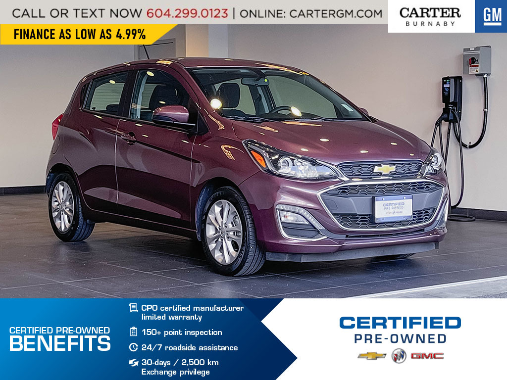 2019 Chevrolet Spark 1LT | 7" Infotainment/Cruise/Rear Cam