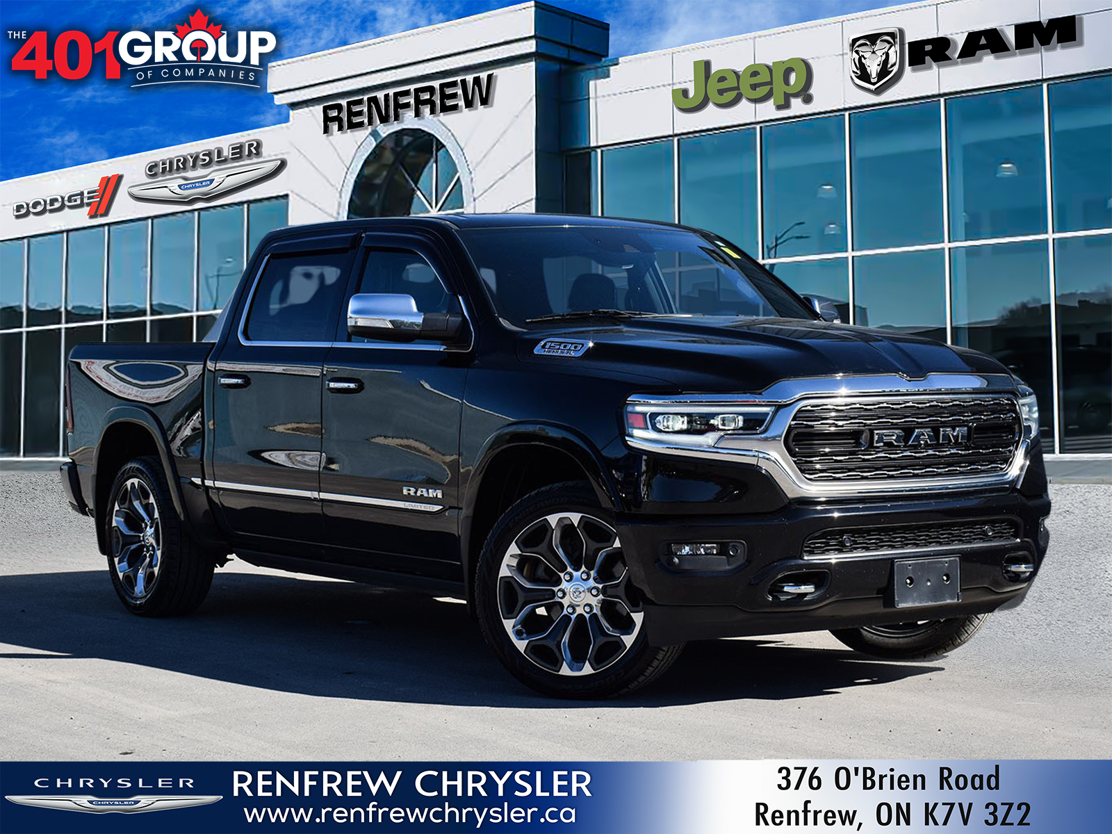 2020 Ram 1500 LIMITED CREW CAB 4X4 (144 Limited V8 | Lvl 1 Equip | Bed Utility | Sunroof