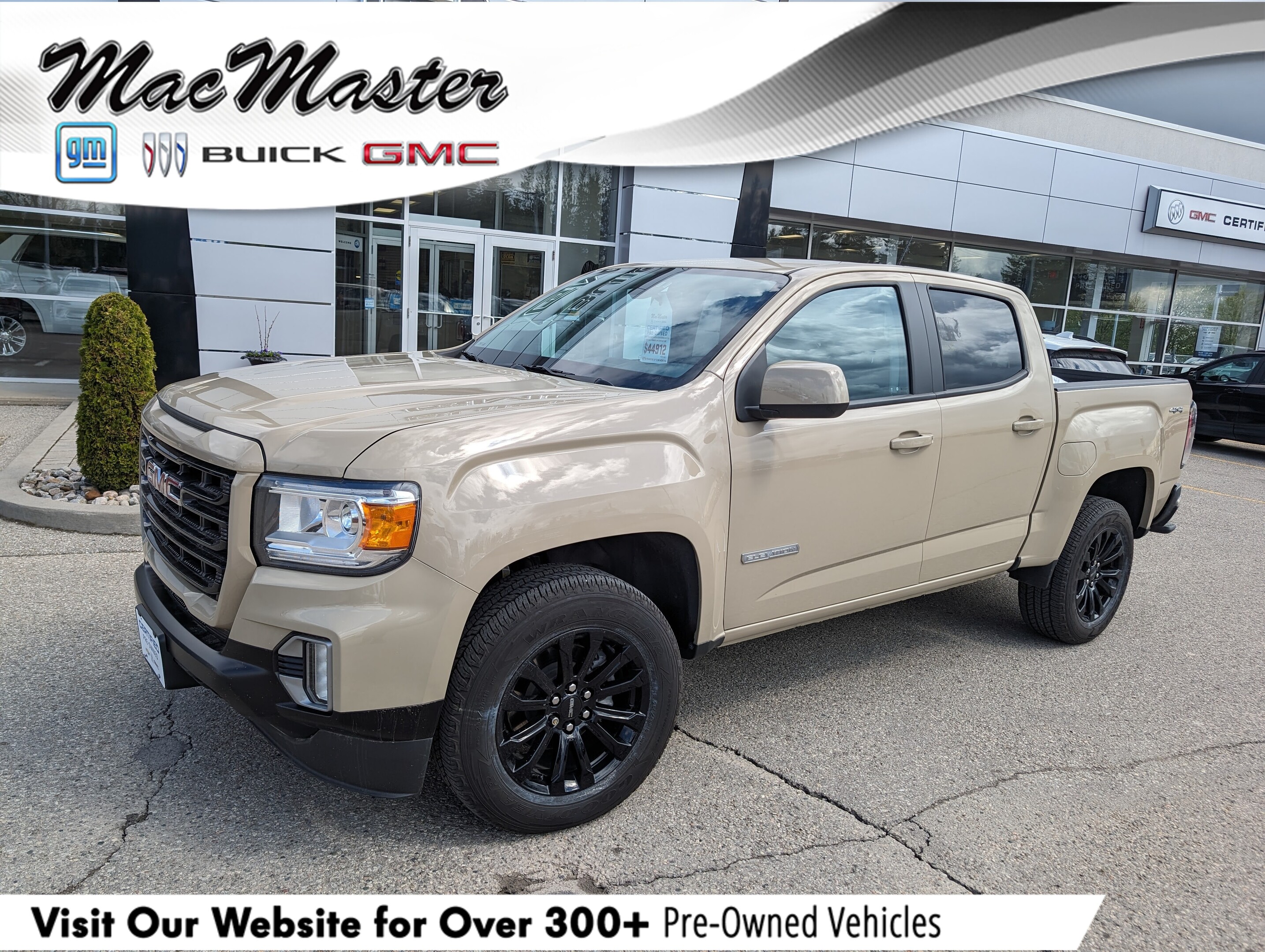 2022 GMC Canyon ELEVATION W/LEATHER, CREW, 4X4, RMTE STRT, 1-OWNER
