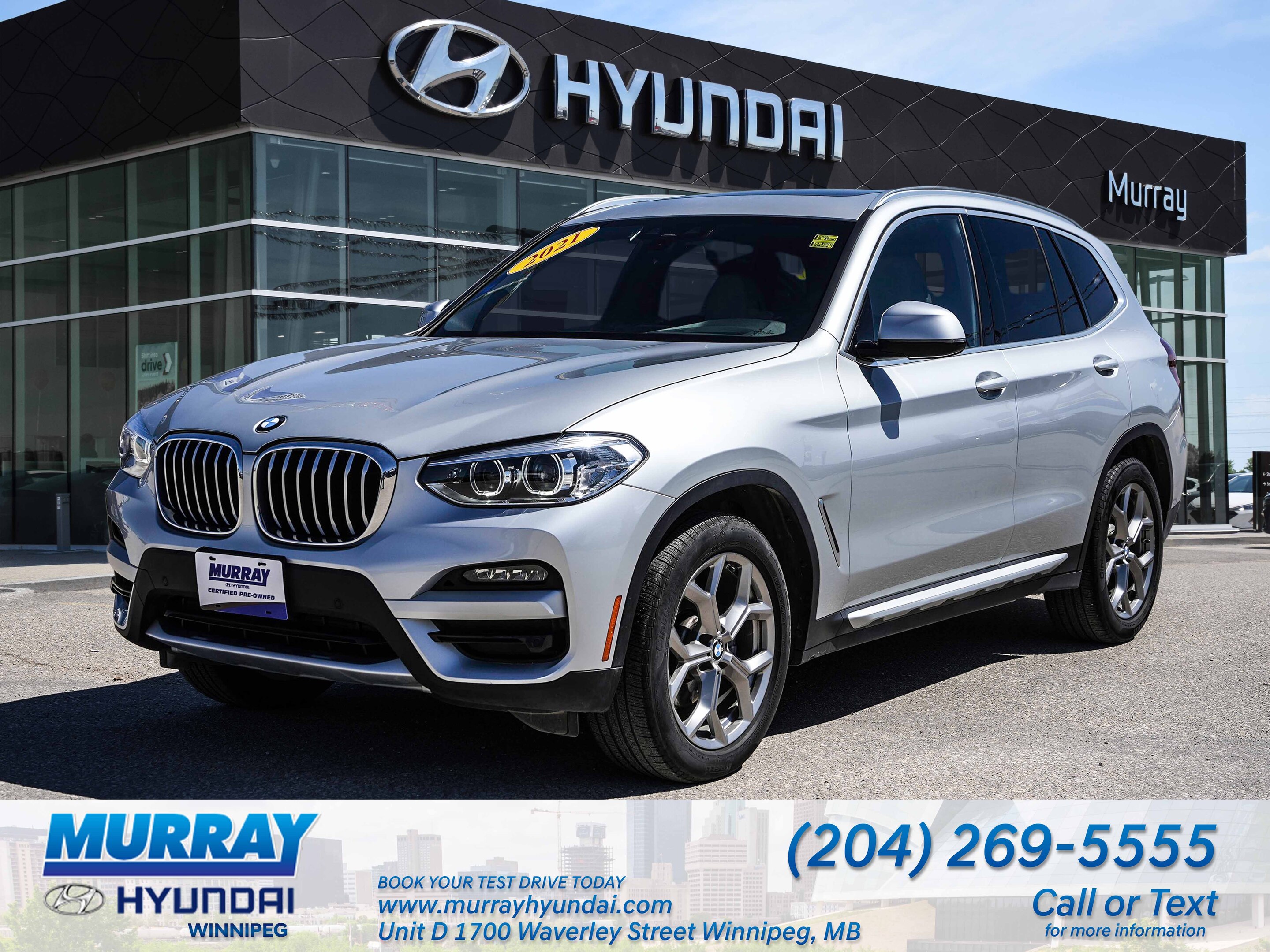 2021 BMW X3 xDrive30i with Power liftgate and Sunroof