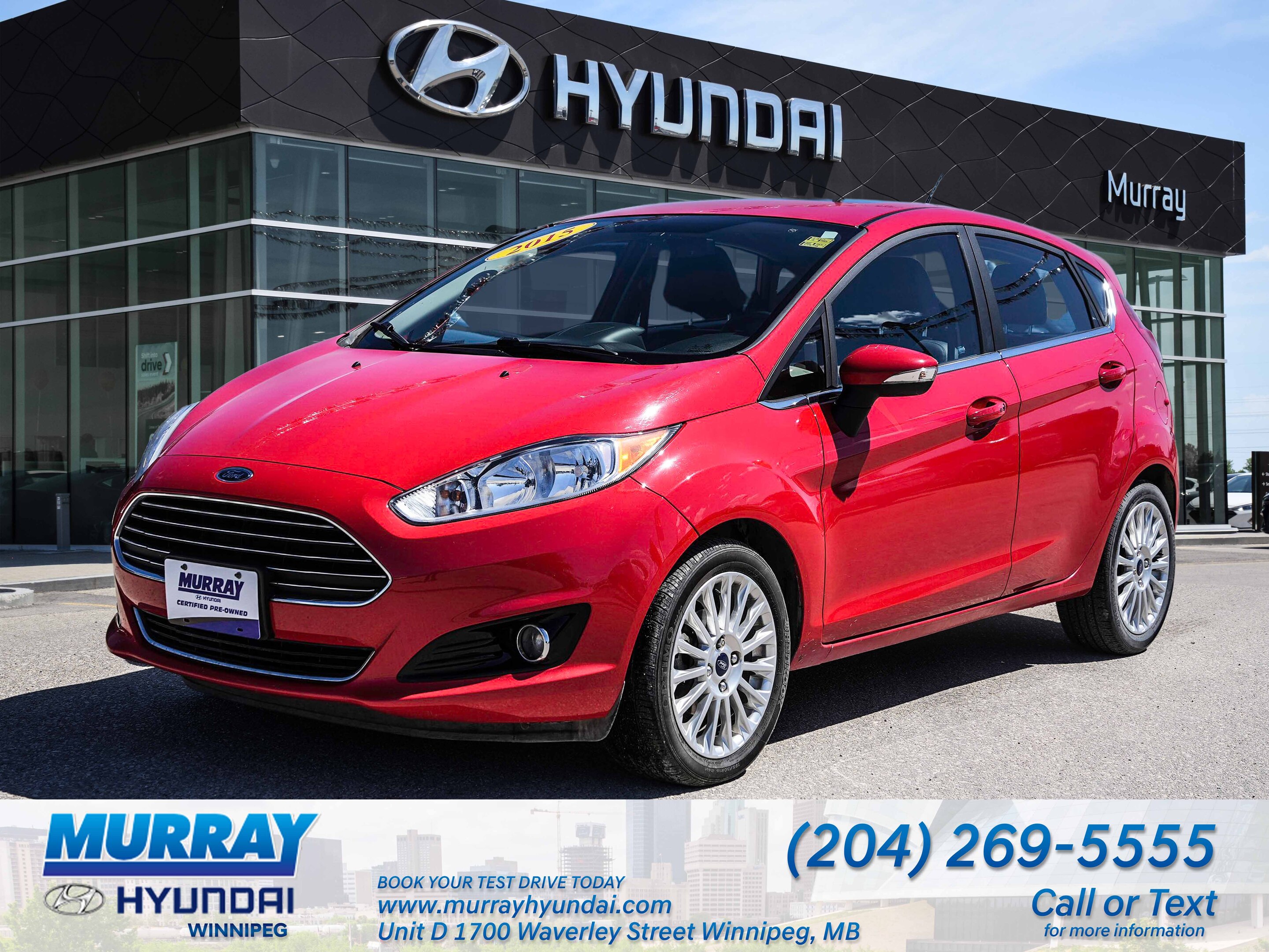 2015 Ford Fiesta Titanium Hatchback with Sunroof and Backup Camera