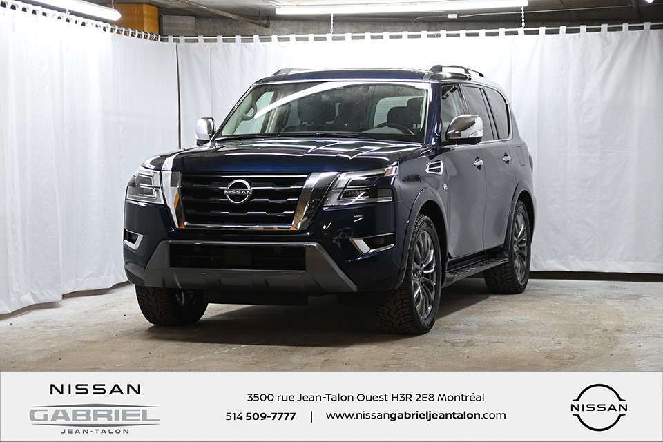 2021 Nissan Armada Platinum AWD ONLY 1 OWNER + LOW KM + DVD