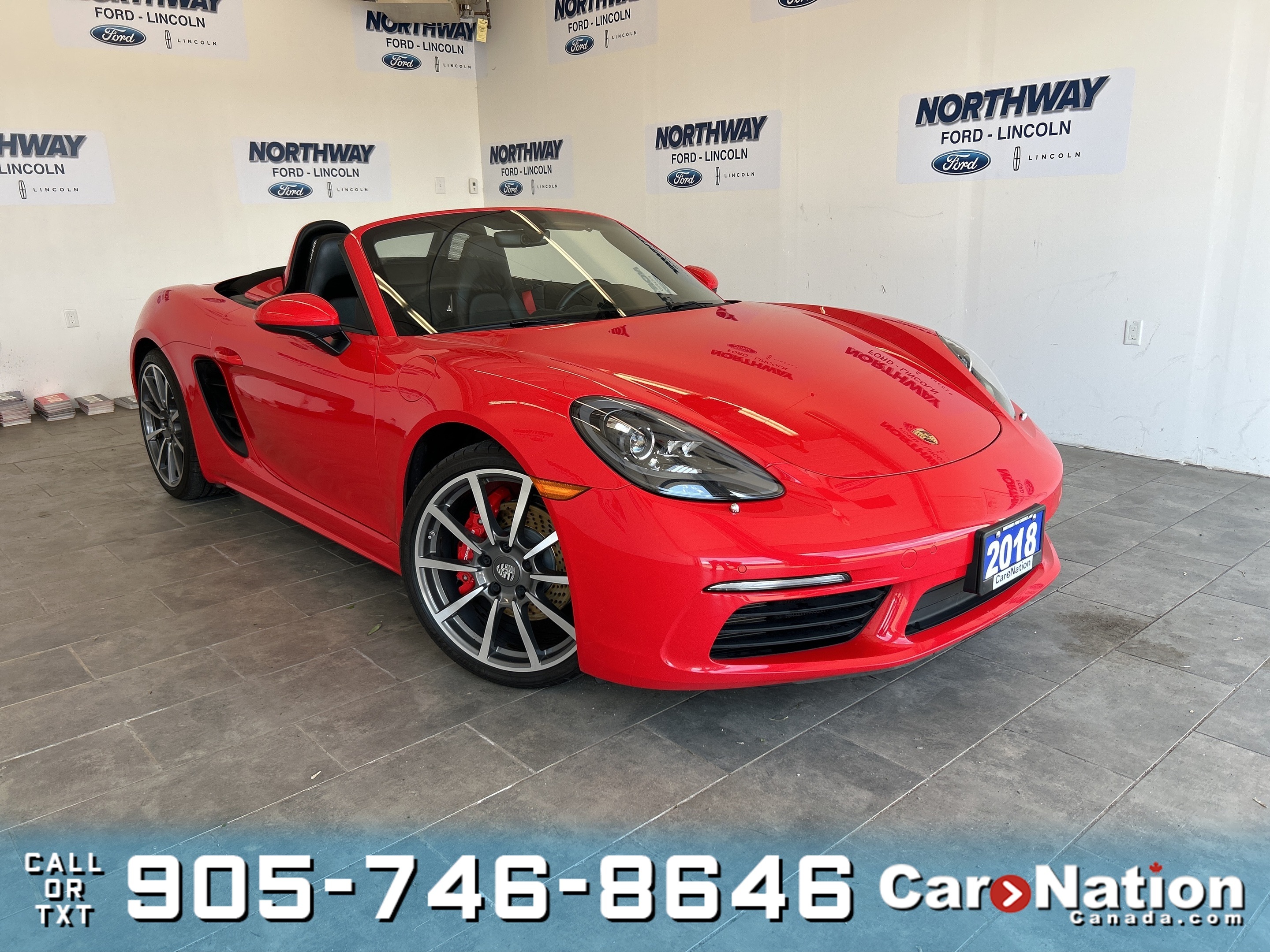 2018 Porsche 718 Boxster S ROADSTER | LEATHER | NAV | 6 SPEED M/T 