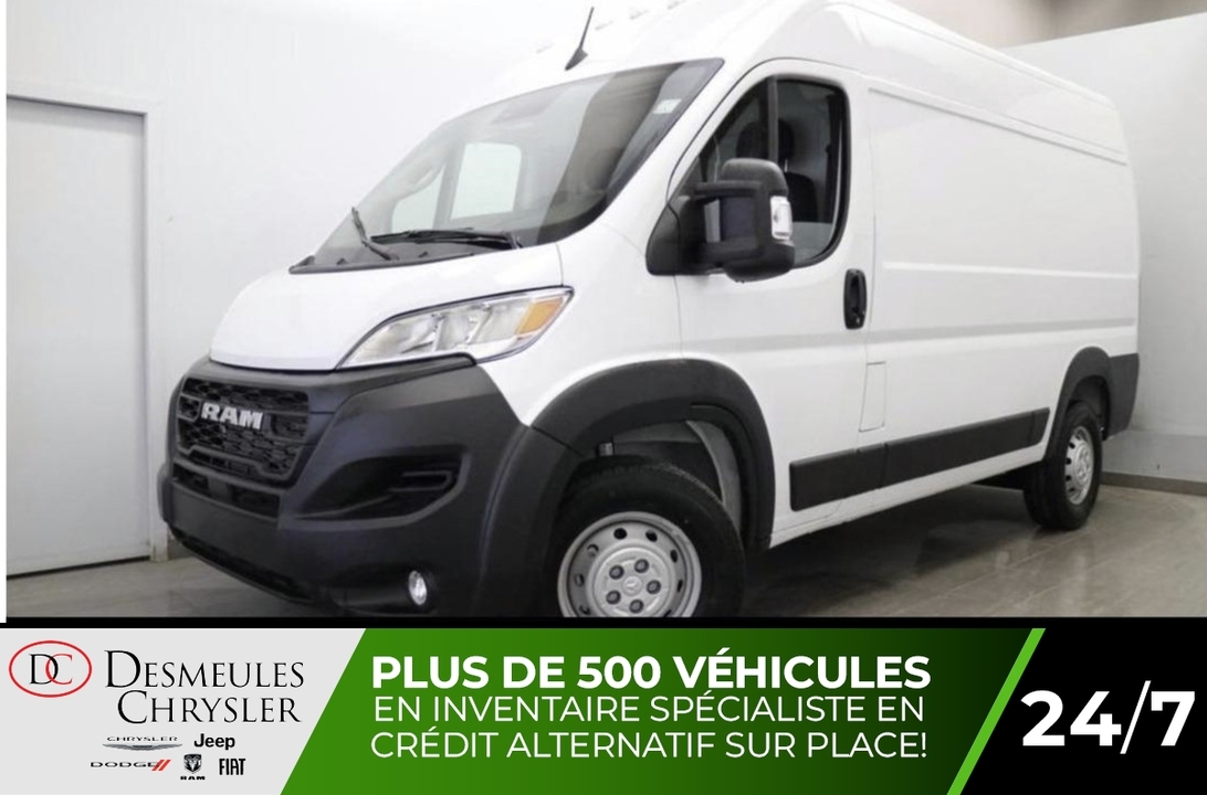 2023 Ram ProMaster Cargo Van 2500 Toit surélevé Air climatisé 3 passagers Cam