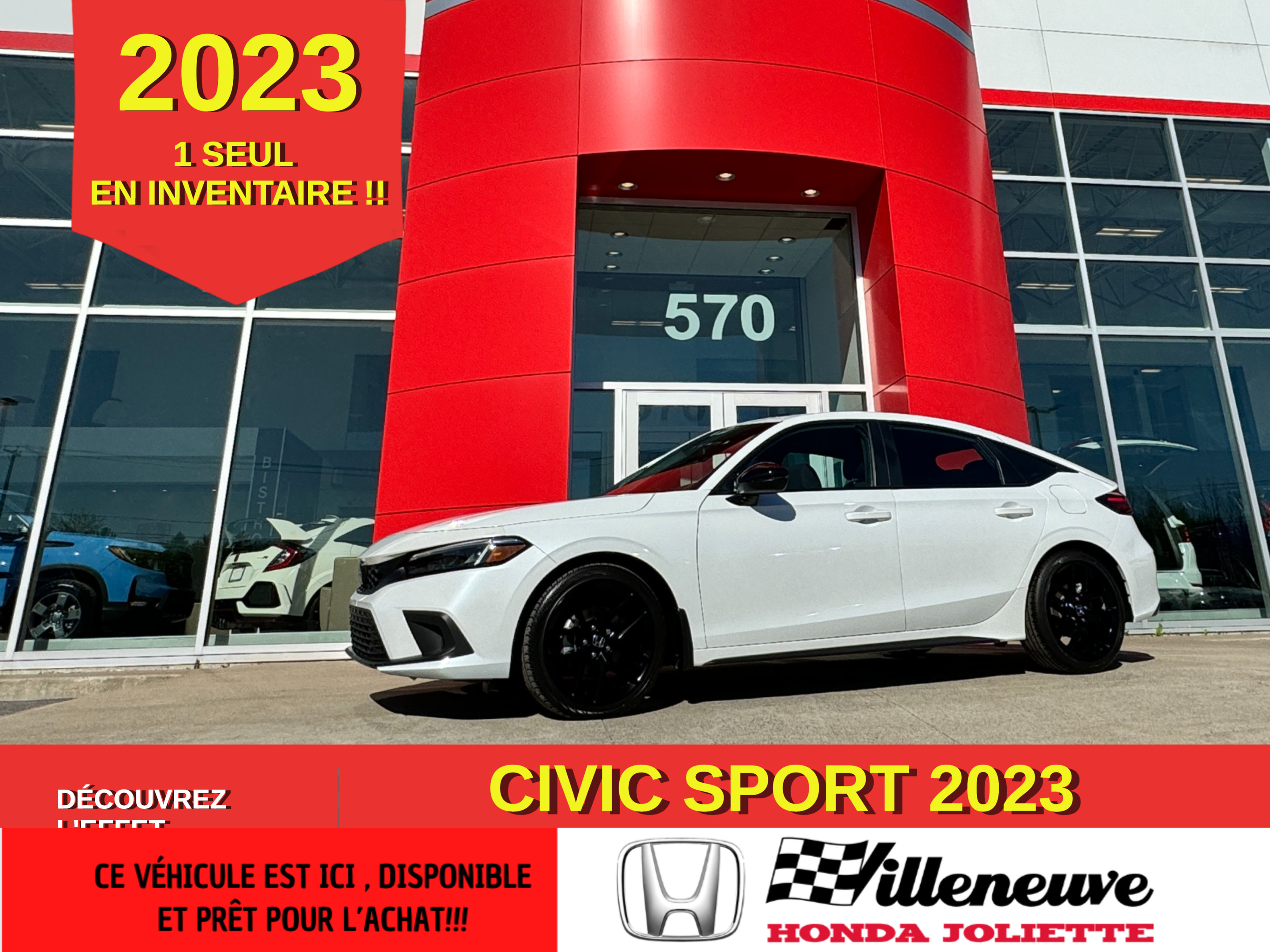 2023 Honda Civic Hatchback Sport Le retour des petits taux d'intérêt !!