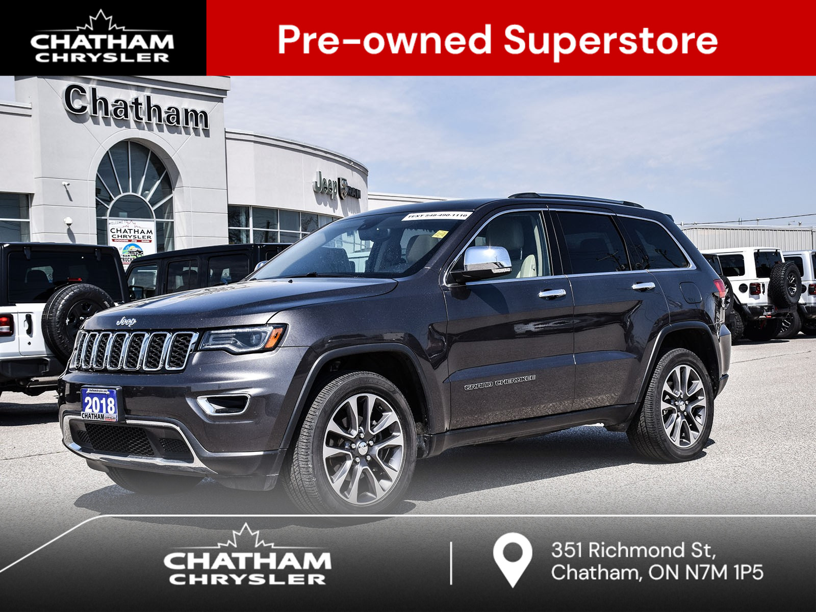 2018 Jeep Grand Cherokee LIMITED ONE OWNER TRADE IN SUNROOF NAVIGATION