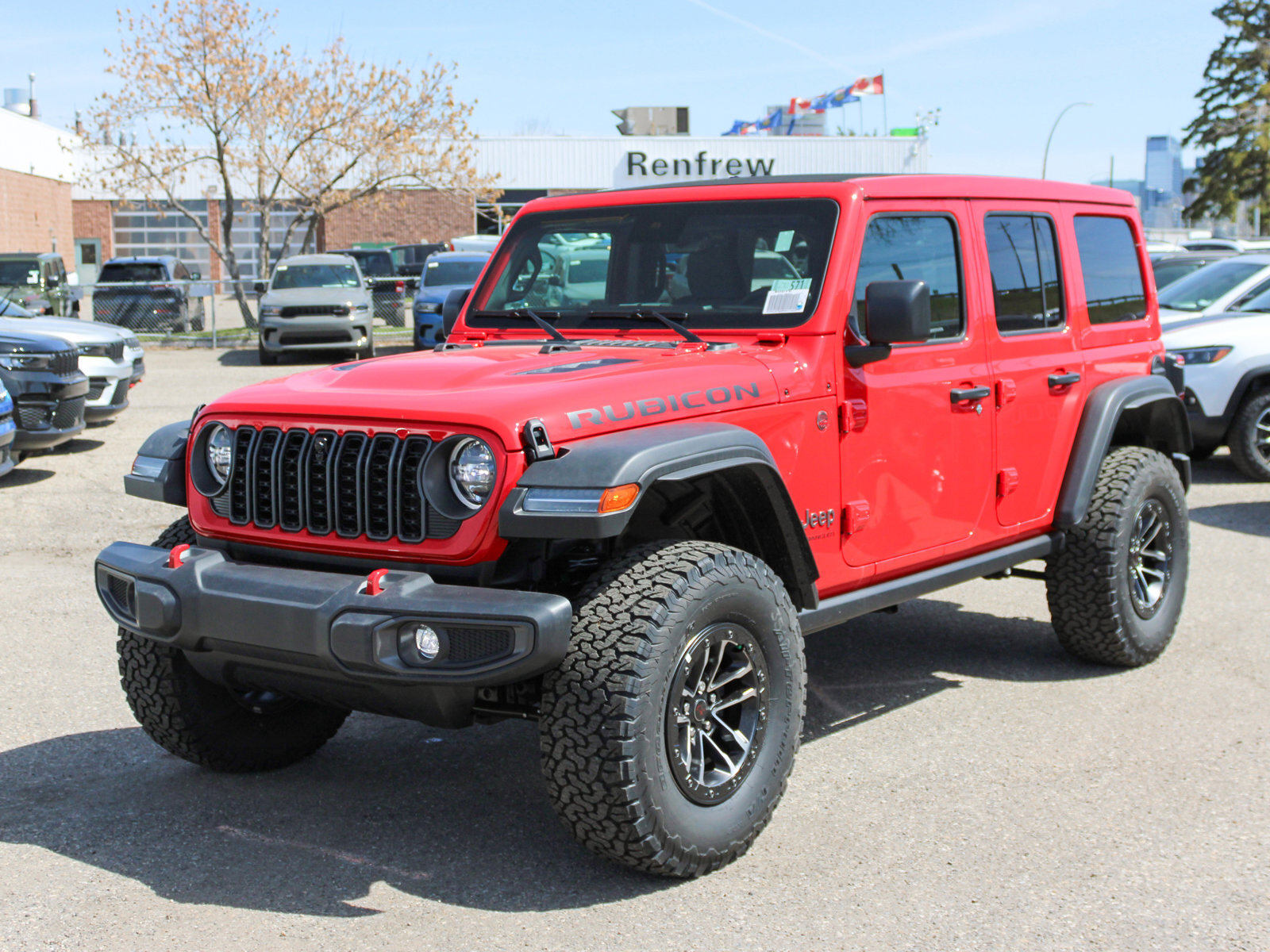 2024 Jeep Wrangler Rubicon 4x4, 35 Inch Tires, Sky One-Touch Power To