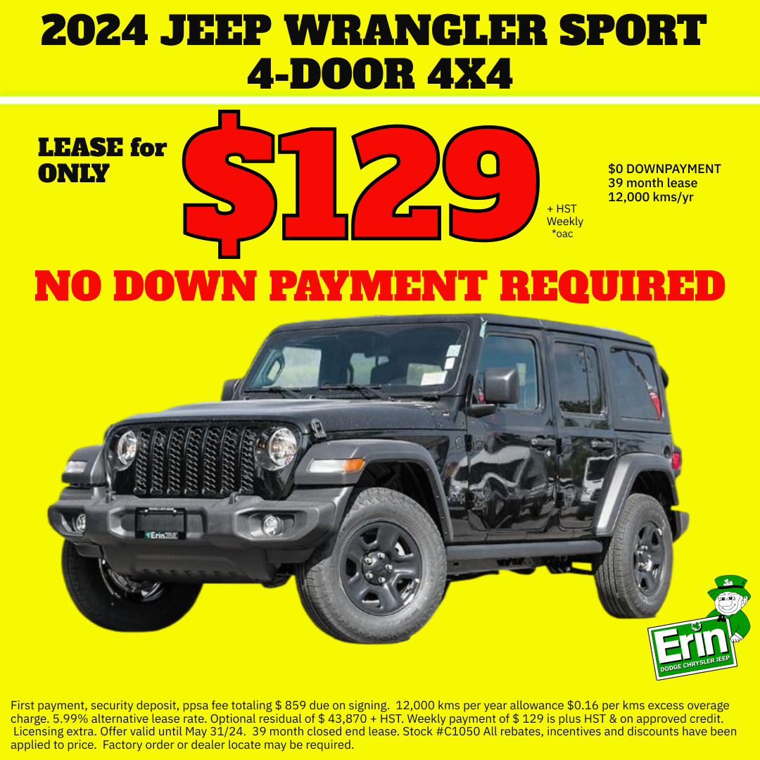 2024 Jeep Wrangler SPORT 4X4 | FREEDOM HARD TOP | SUNSCREEN WINDOWS