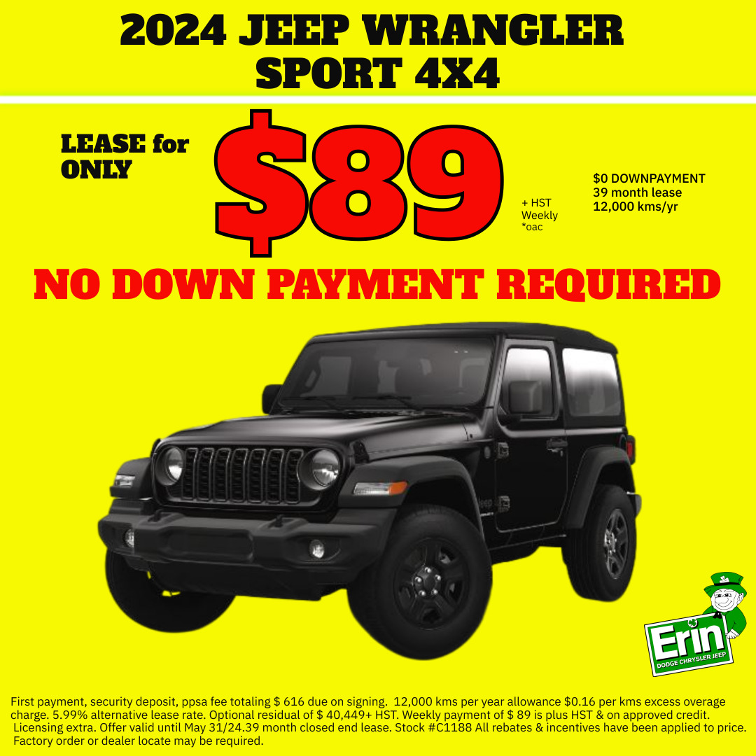 2024 Jeep Wrangler SPORT 4x4 | SALE PRICED | AIR CONDITIONING