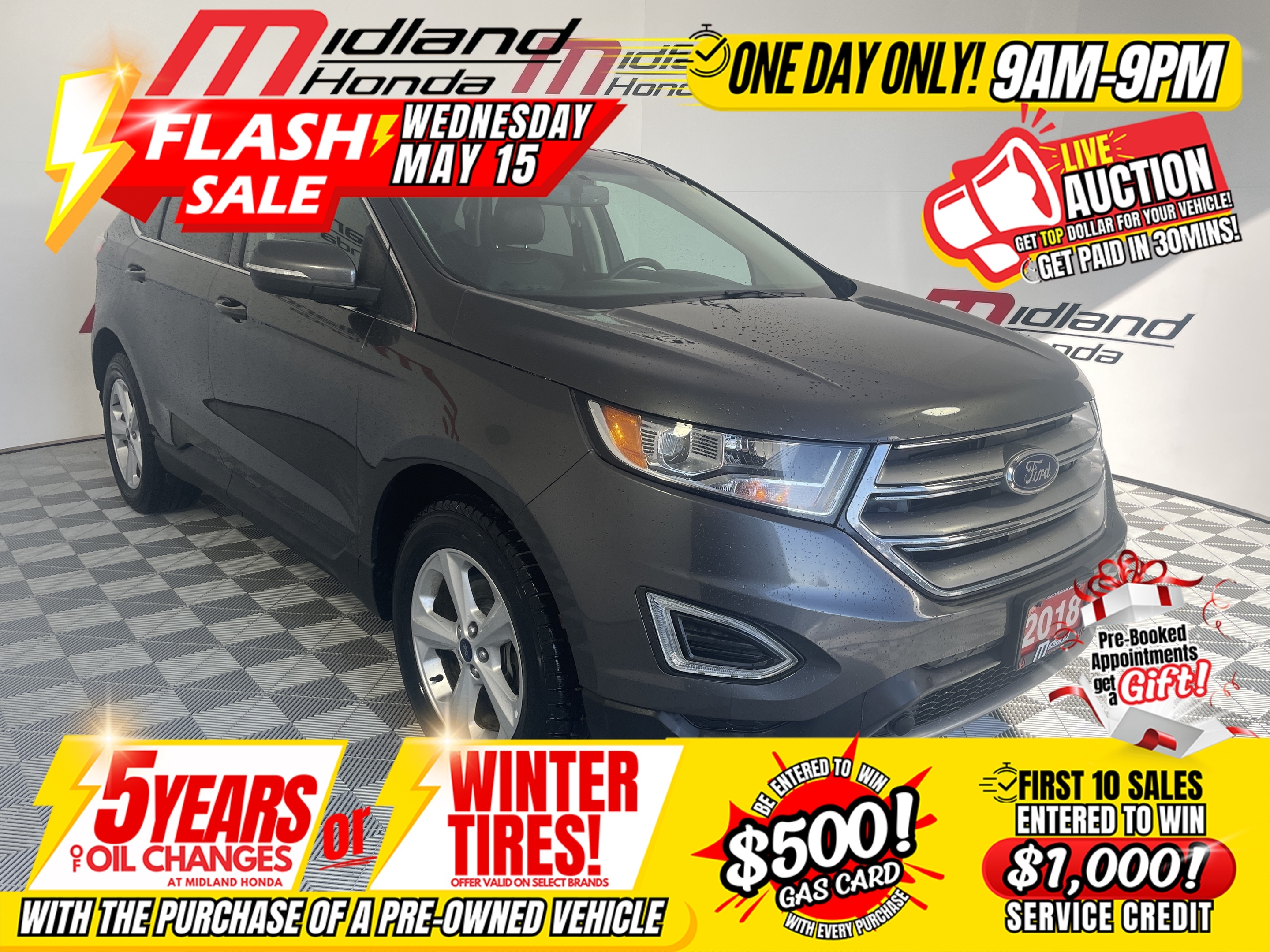 2018 Ford Edge SEL | AWD | Leather | Pano Roof | NAV