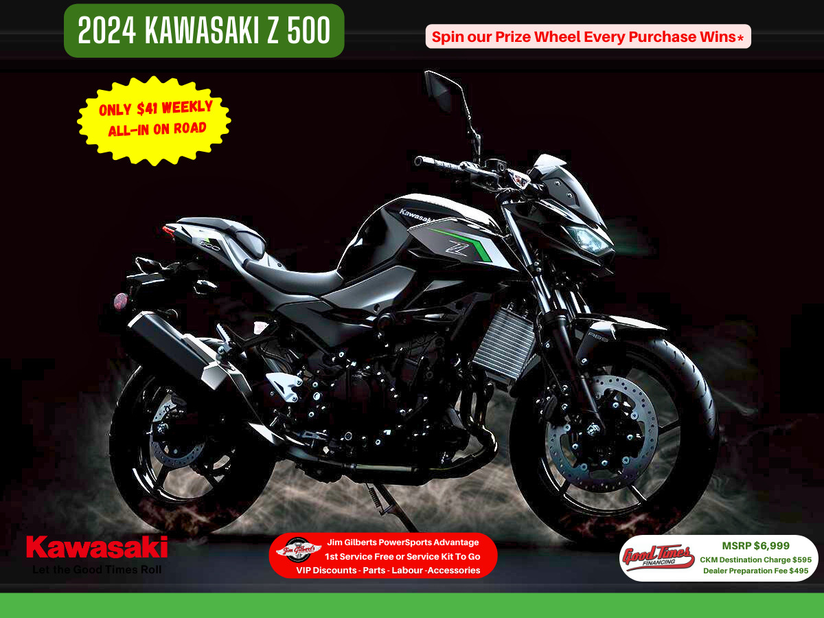 2024 Kawasaki Z 500 - Only $41 Weekly