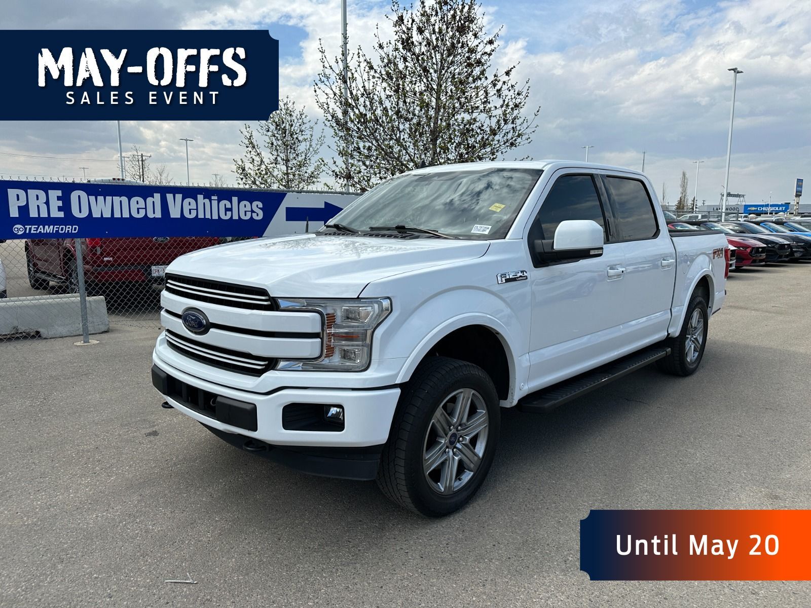 2019 Ford F-150 2.7L ECOBOOST ENG, LARIAT, TWIN MOONROOF, OFF ROAD