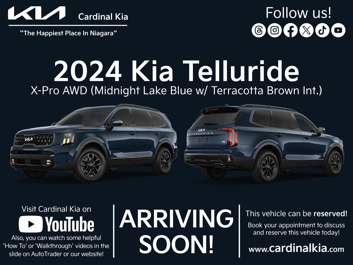 2024 Kia Telluride X-Pro AWD w/ Terracotta Brown Interior