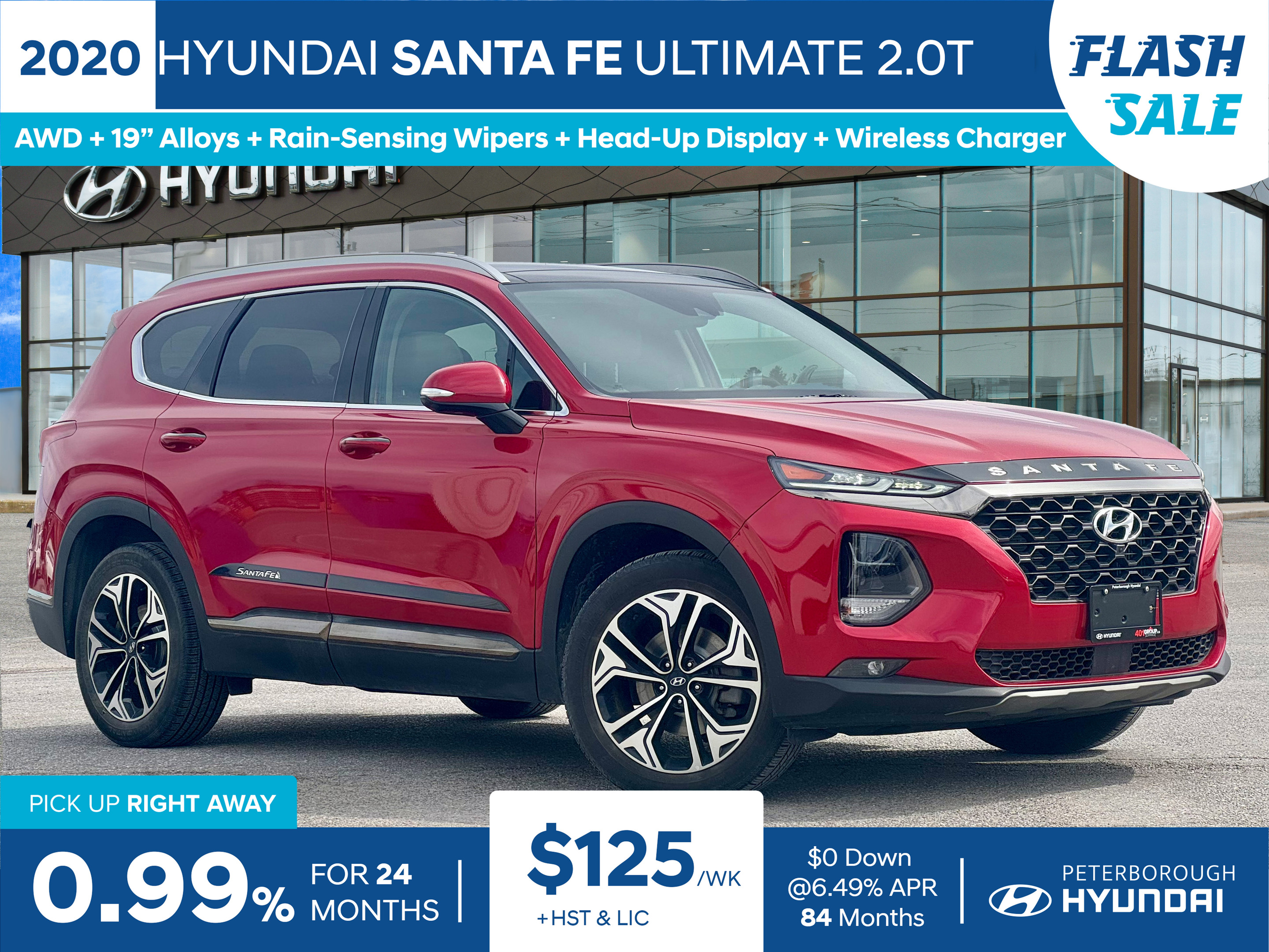 2020 Hyundai Santa Fe Ultimate 2.0T | Lthr | Nav |Heat/Vent Seat|Sunroof