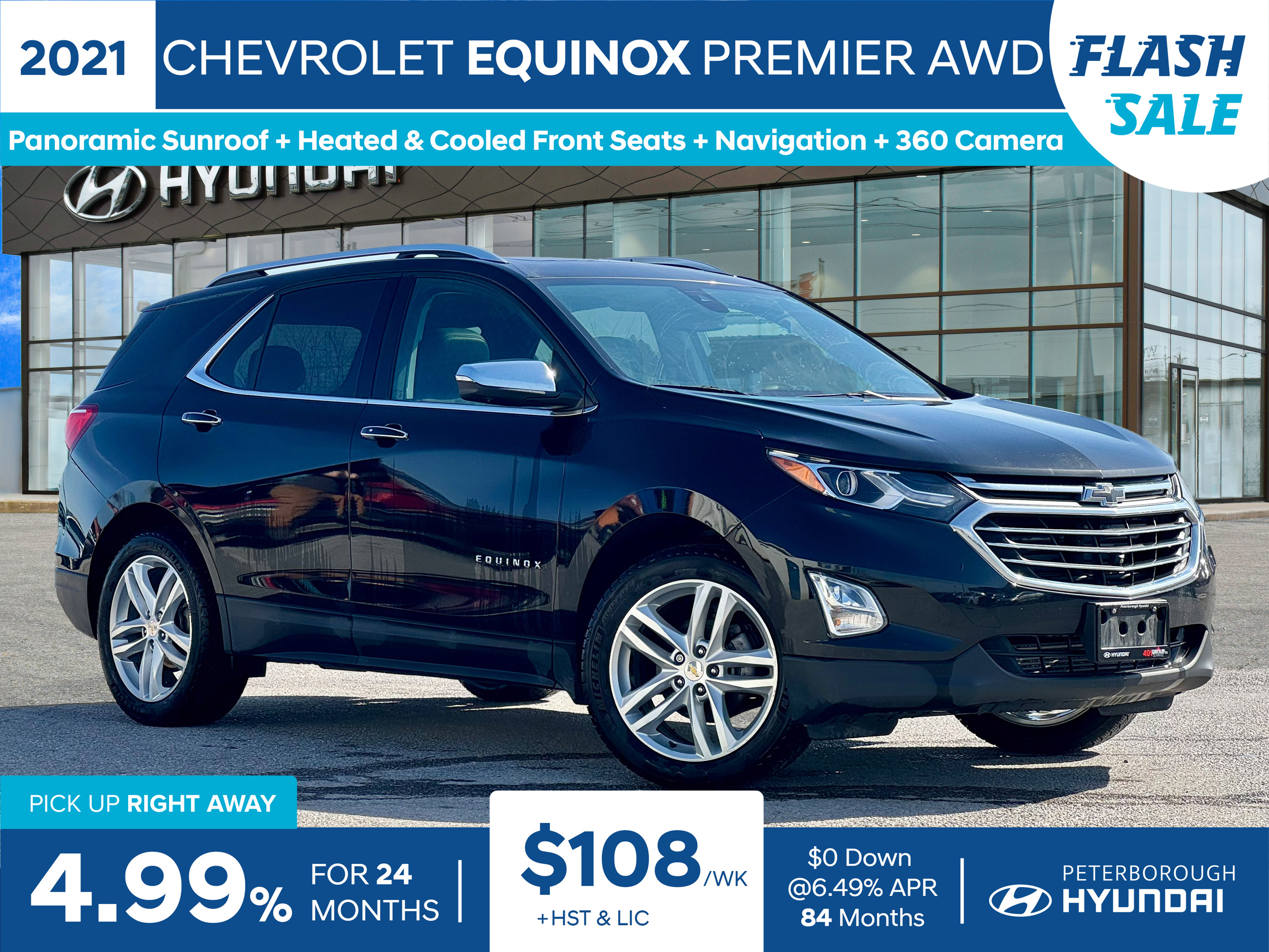 2021 Chevrolet Equinox Premier AWD | CarPlay/Auto | Lthr | Pwr Liftgate