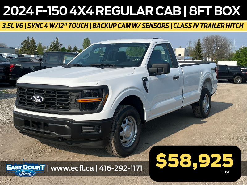 2024 Ford F-150 8 Ft Box | 12" Touch | Class 4 Hitch 