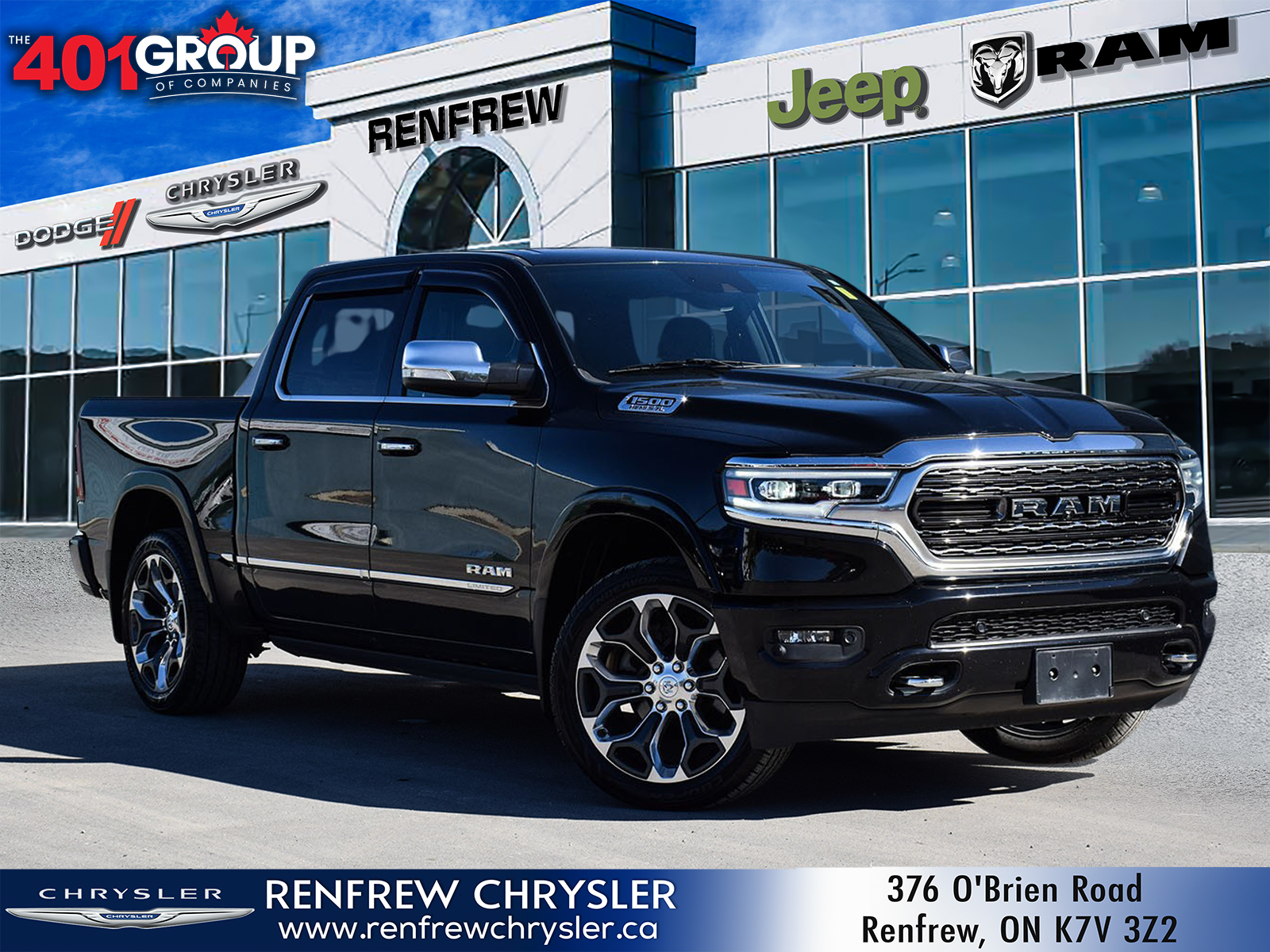 2020 Ram 1500 LIMITED CREW CAB 4X4 (144 Limited V8 | Lvl 1 Equip | Bed Utility | Sunroof