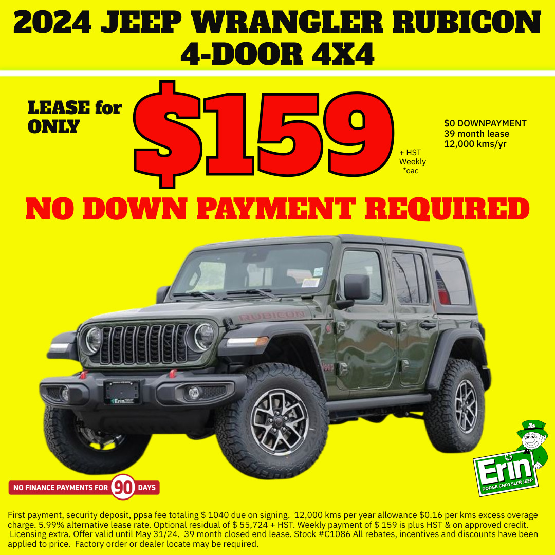 2024 Jeep Wrangler RUBICON 4X4 | 3.6L V6 ENGINE | CONVENIENCE GROUP