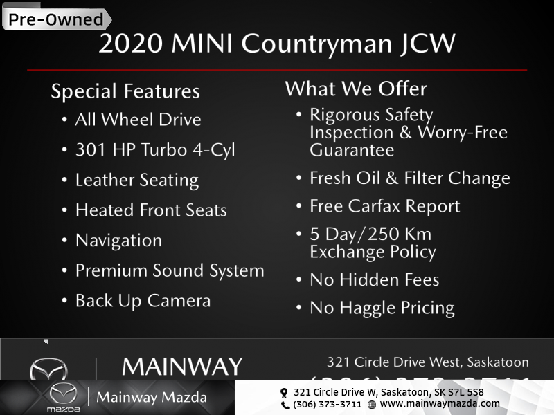 2020 MINI Countryman John Cooper Works ALL4  - $323 B/W