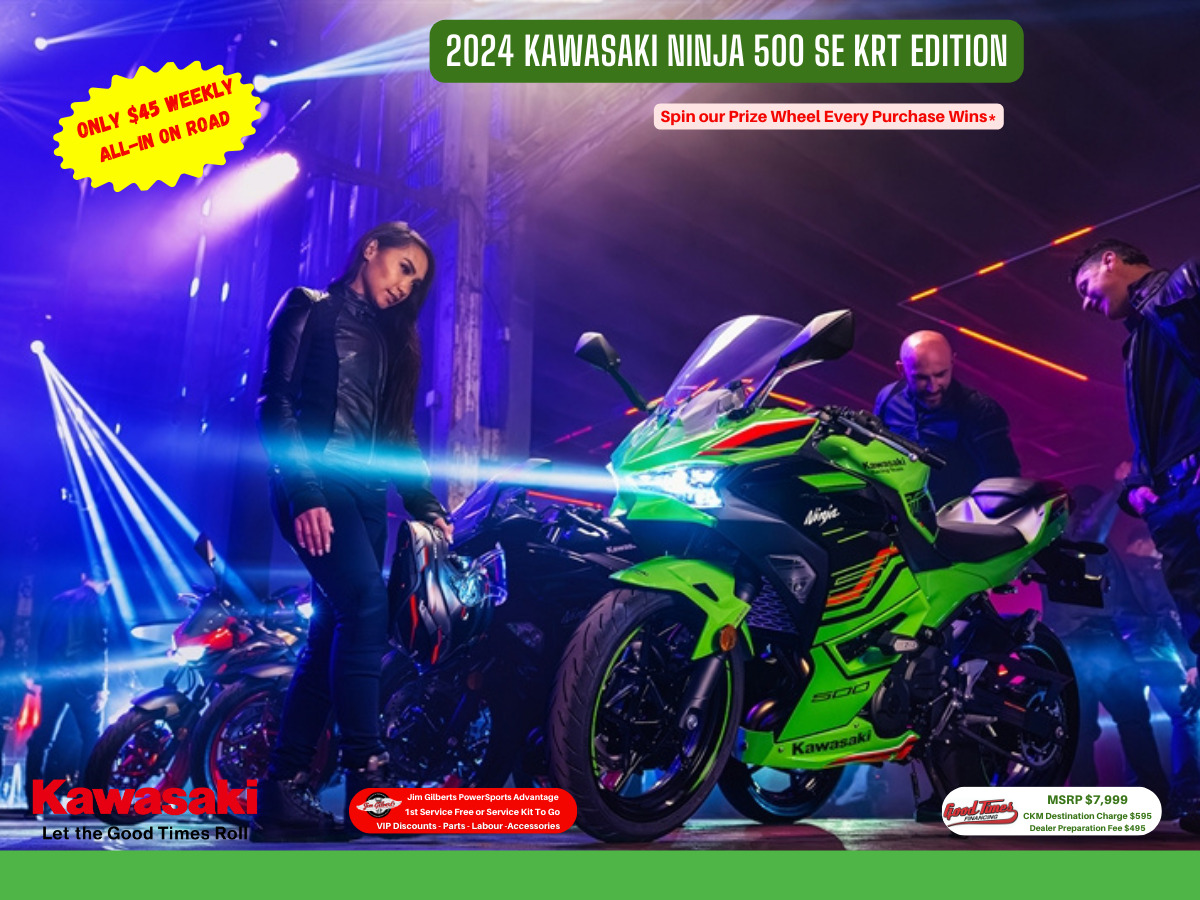 2024 Kawasaki Ninja 500 SE KRT EDITION Only $45 Weekly, All-in