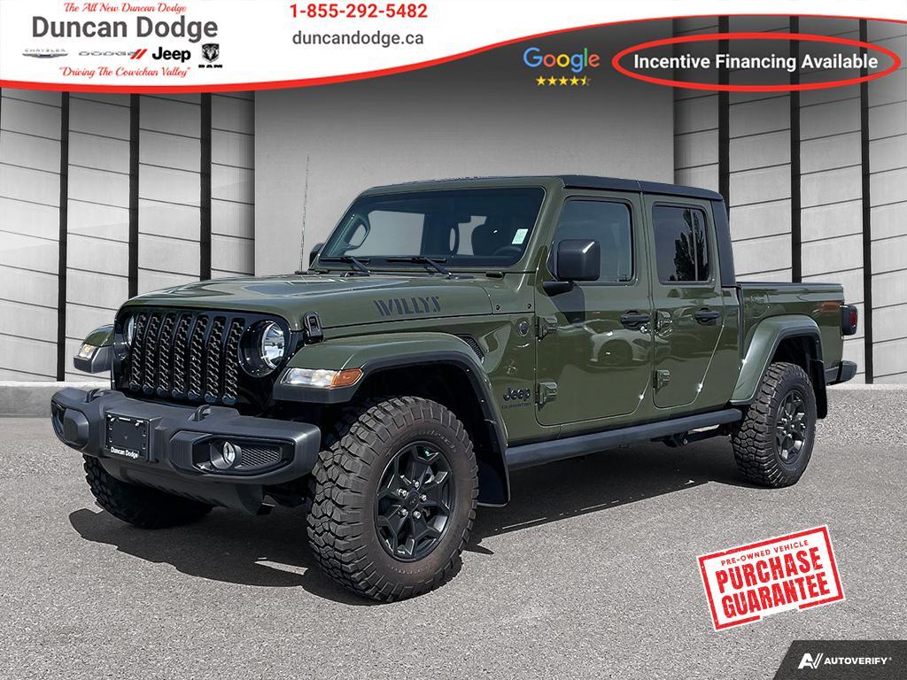 2023 Jeep Gladiator Willys, Removable Top, A/C, Bluetooth, Towing. 