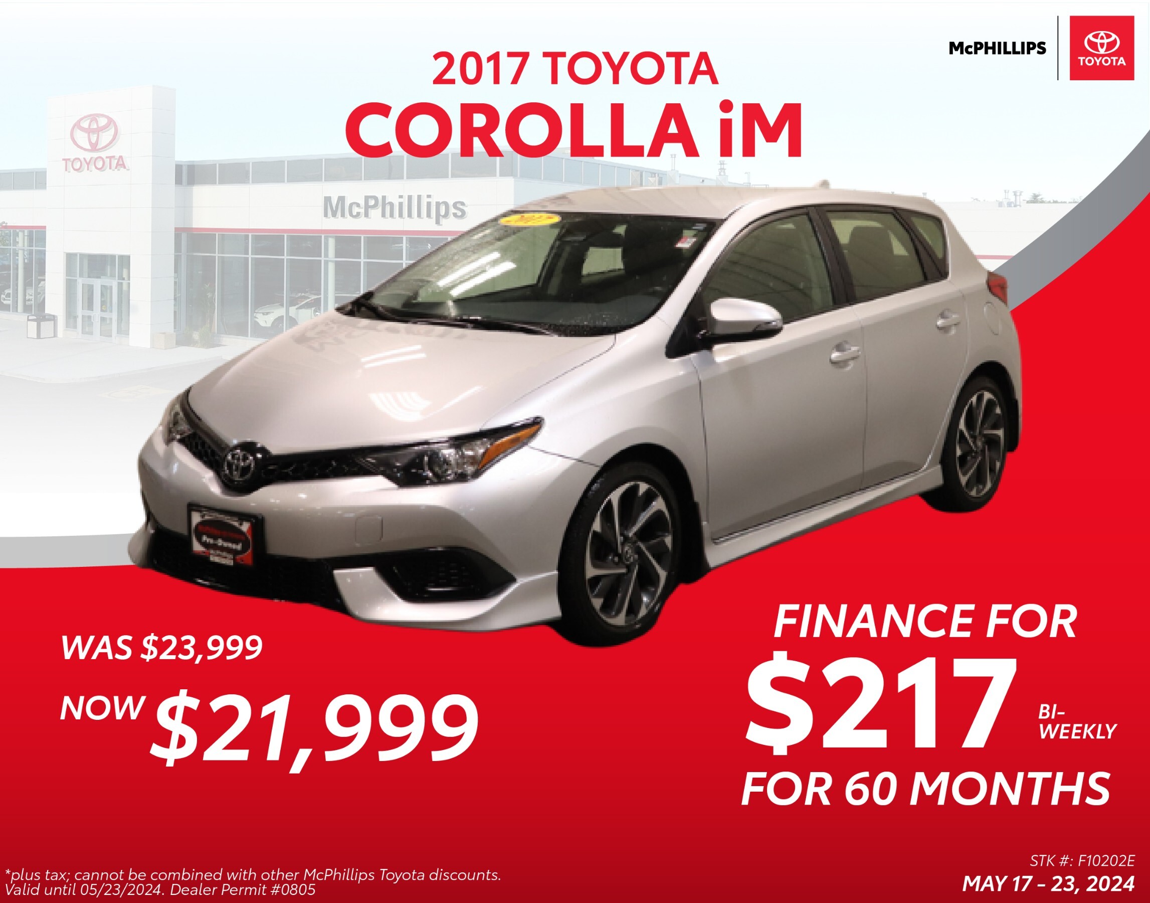 2017 Toyota Corolla iM FWD | LOW KM | HTD SEATS | REAR CAMERA
