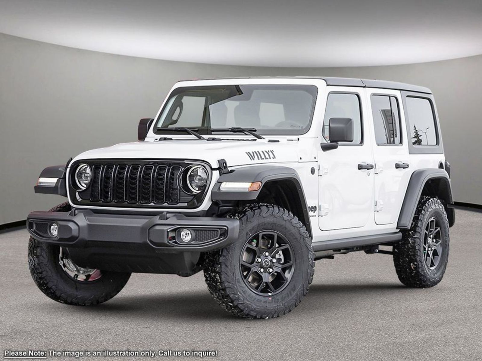 2024 Jeep Wrangler WILLYS IN BRIGHT WHITE EQUIPPED WITH A 3.6L V6 , 4