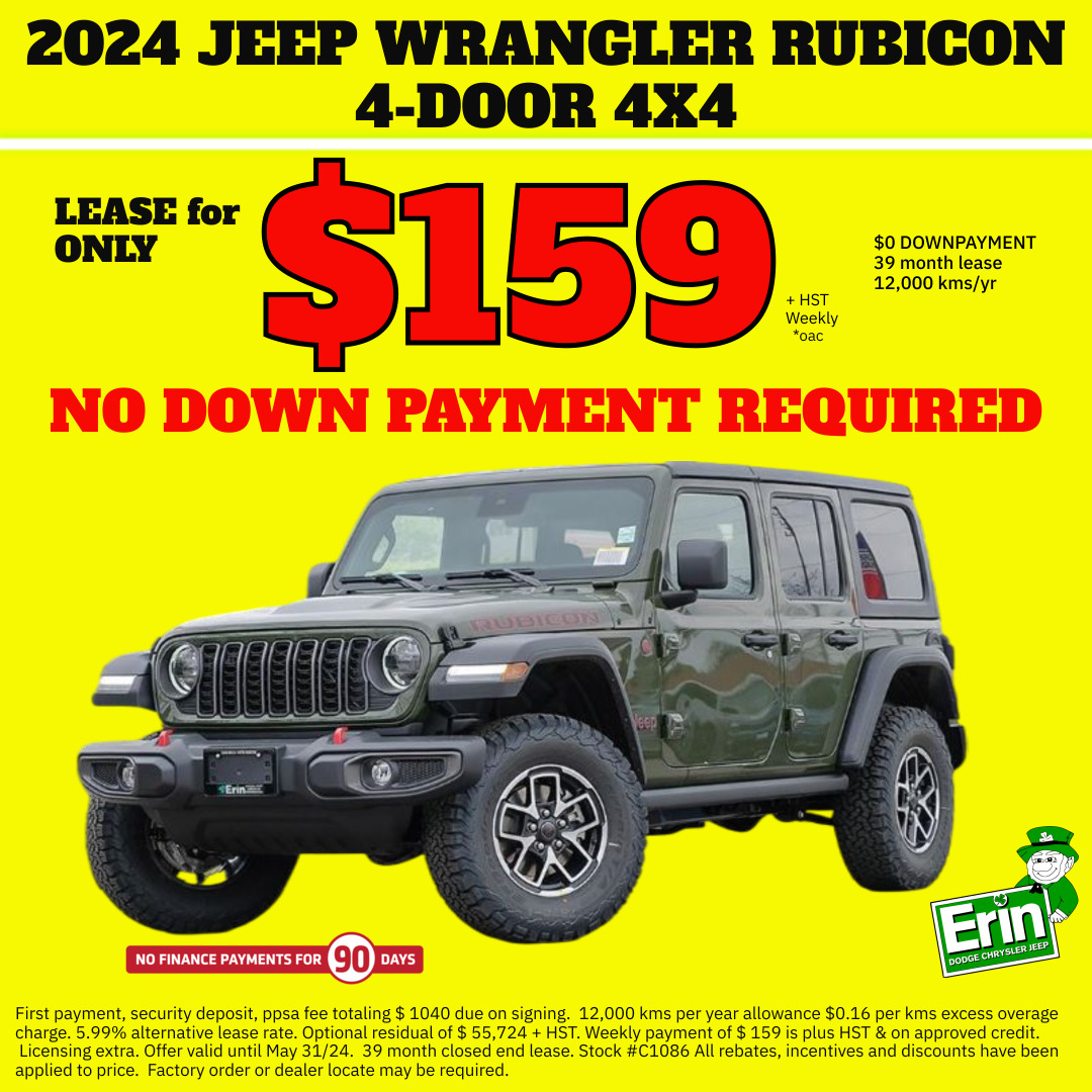 2024 Jeep Wrangler RUBICON 4X4 | 3.6L V6 ENGINE | CONVENIENCE GROUP