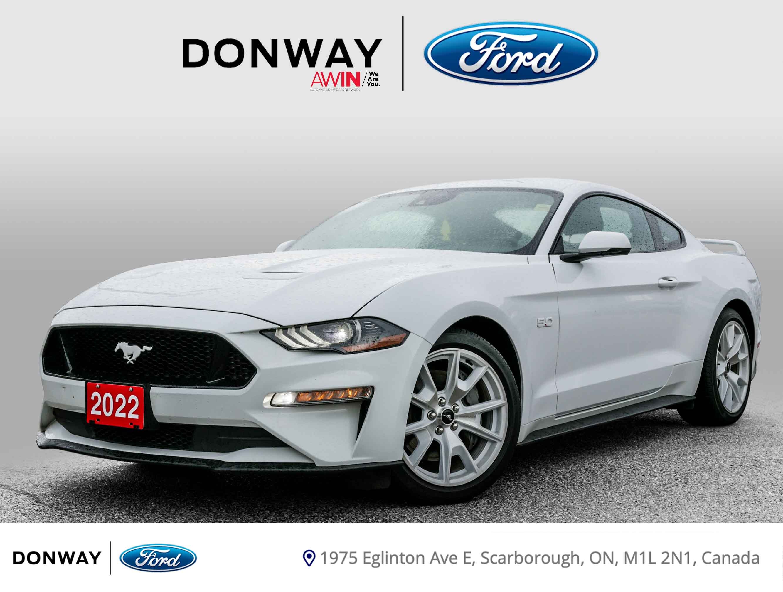 2022 Ford Mustang GT PREMIUM|ICE WHITE PKG|CLEAN CARFAX|10SPD AUTO!