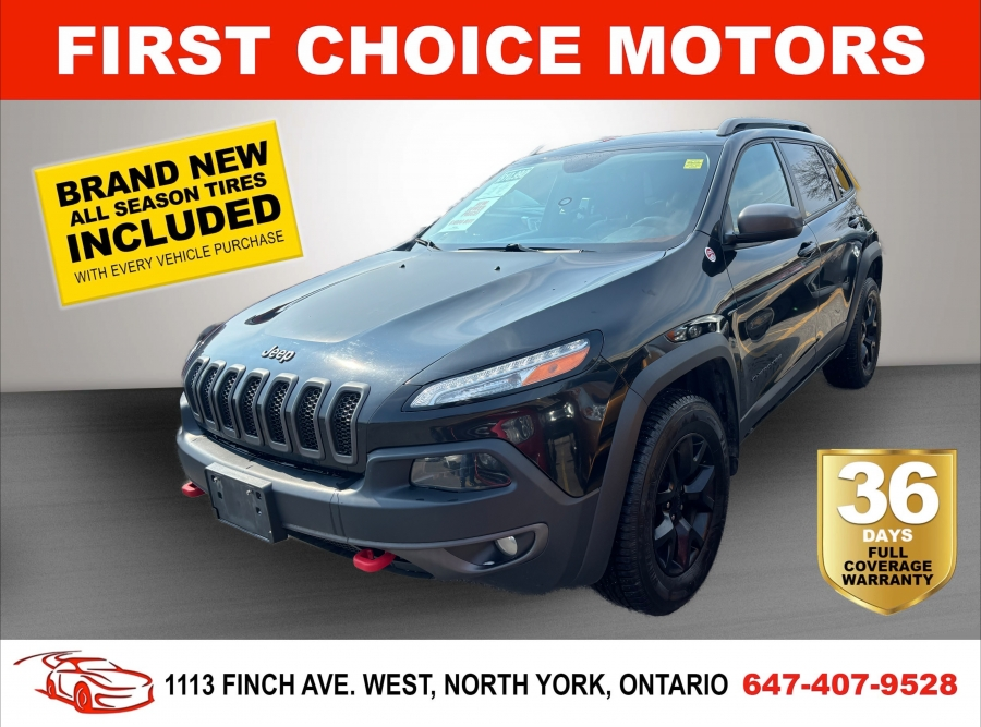 2015 Jeep Cherokee TRAILHAWK ~AUTOMATIC, FULLY CERTIFIED WITH WARRANT