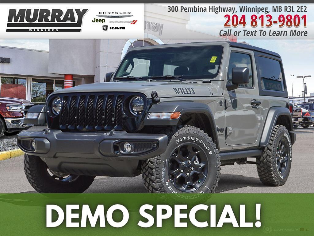 2023 Jeep Wrangler Willys 2 Door 4x4 -- $218BW + Taxes Lease Special