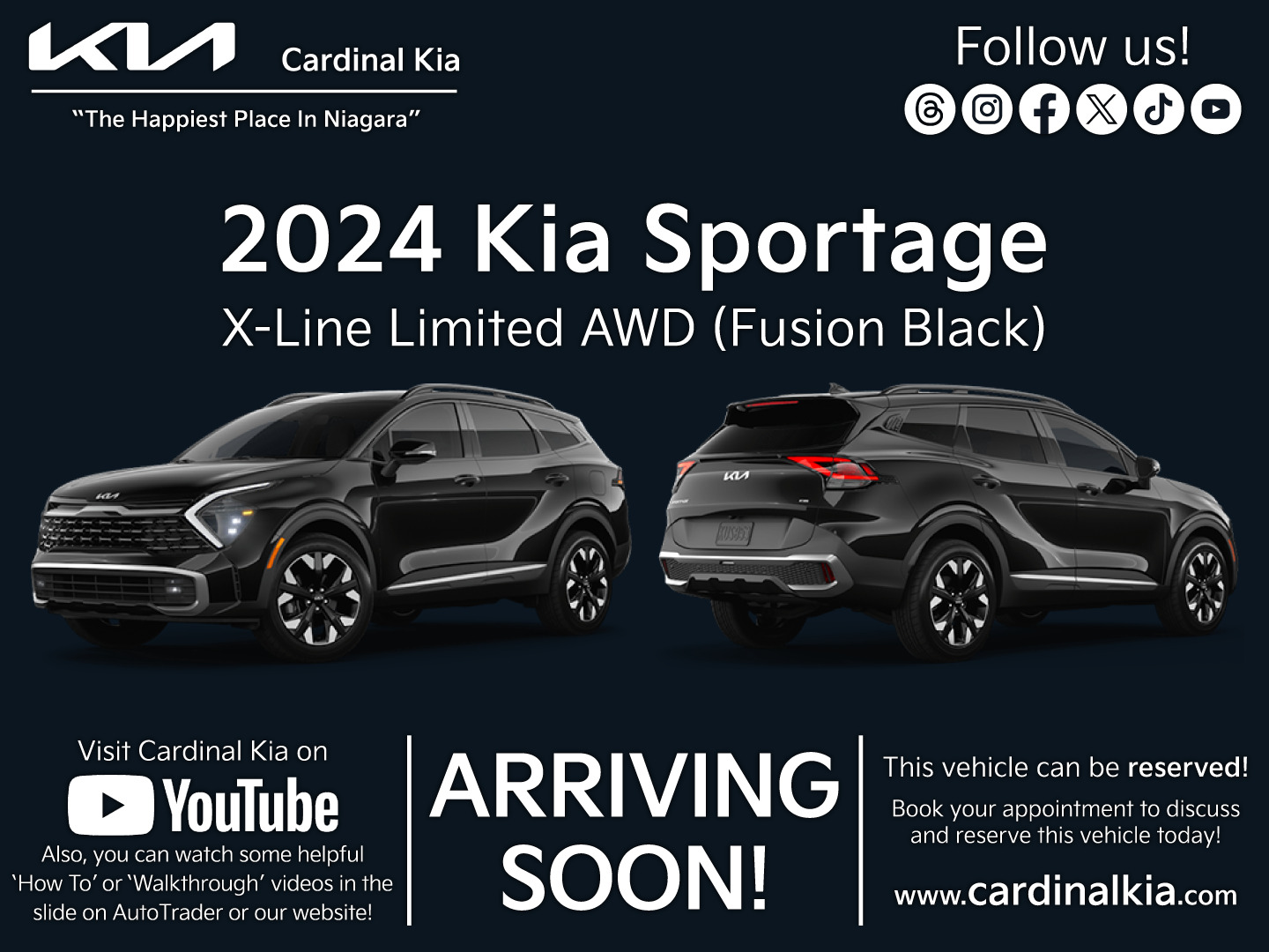 2024 Kia Sportage X-Line Limited AWD w/Black Interior