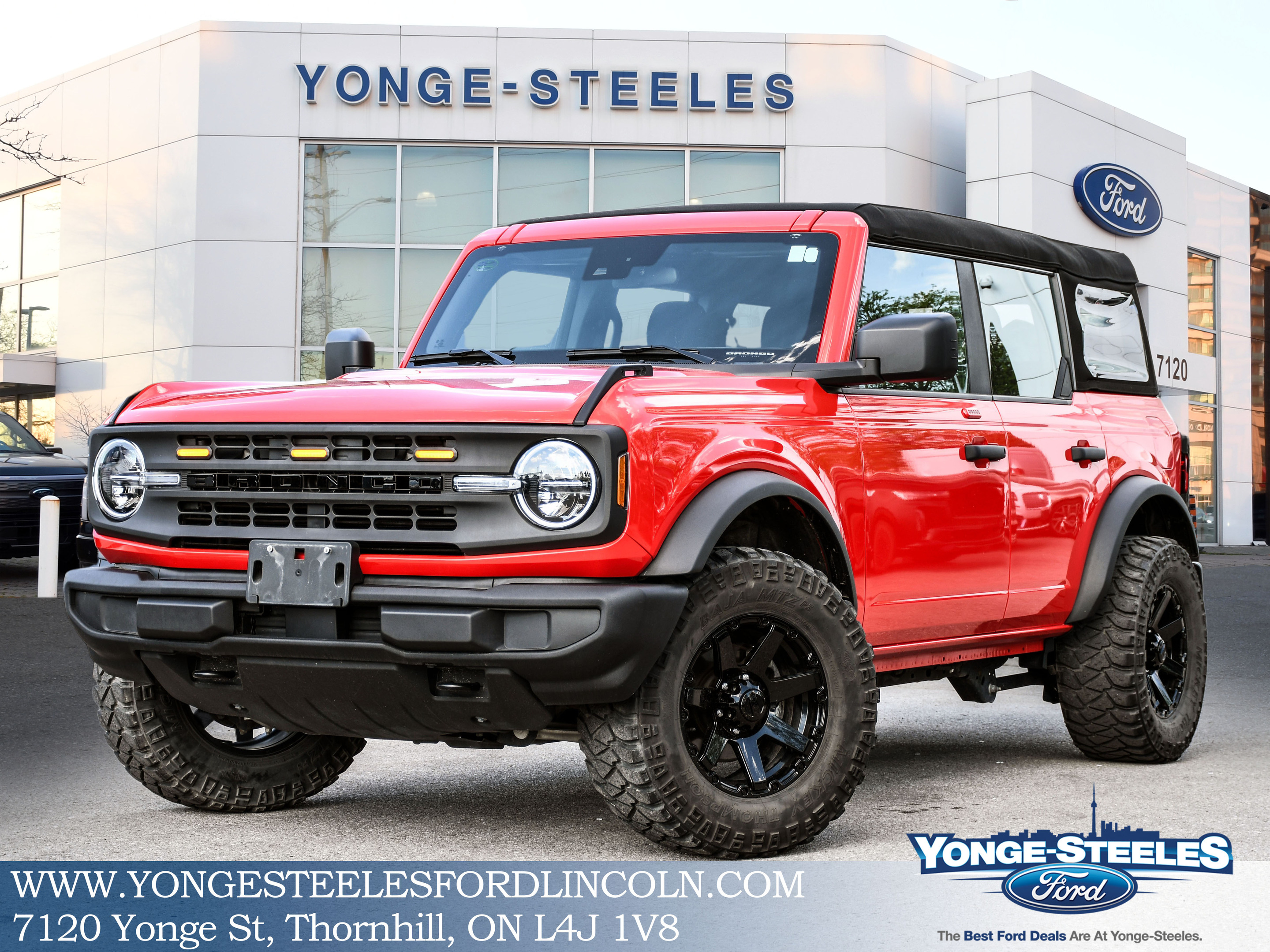 2023 Ford Bronco 2.7L RACE RED 17,665 KMS MICKEY THOMPSON WHEEL WOW