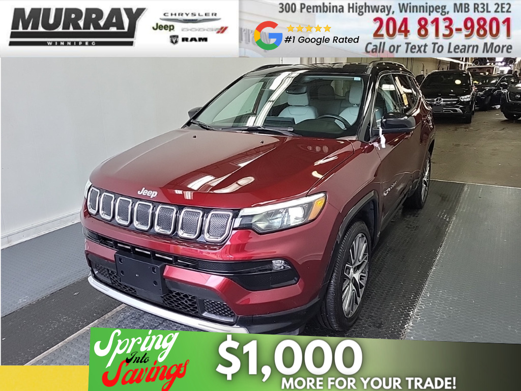 2022 Jeep Compass Limited 4x4 | CLEAN CARFAX | LEATHER | RMT START