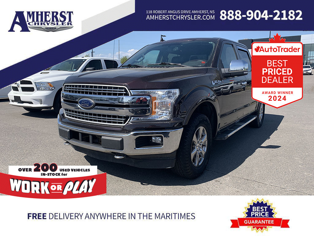 2018 Ford F-150 4x4 Lariat $299bw, Heated and Cooled Seats,Leather