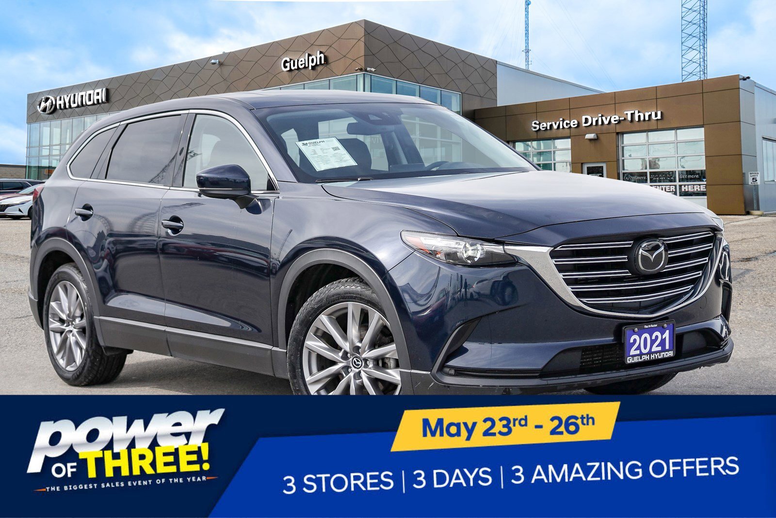 2021 Mazda CX-9 GS-L AWD | LEATHER | ROOF | HTD SEATS|WHEEL |