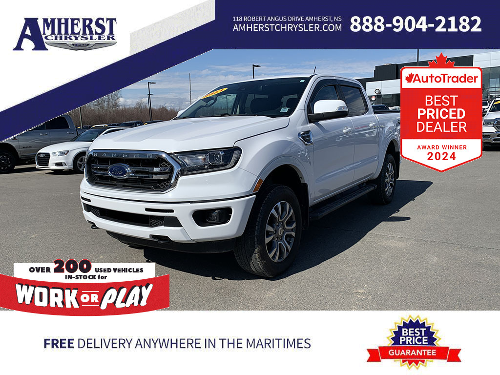 2021 Ford Ranger XLT 4x4, Leather, Heated Seats, A/C, Backup Cam
