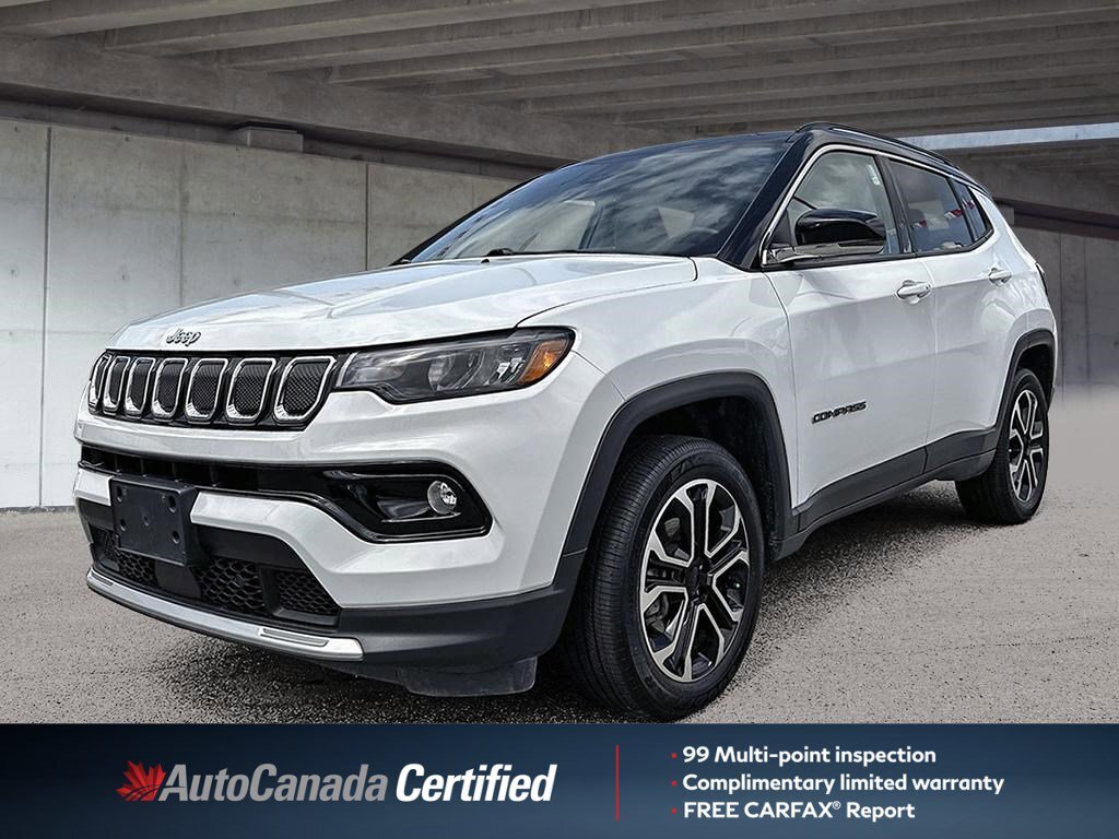 2022 Jeep Compass Limited | Moonroof | White Interior | 2.4L | Cerif